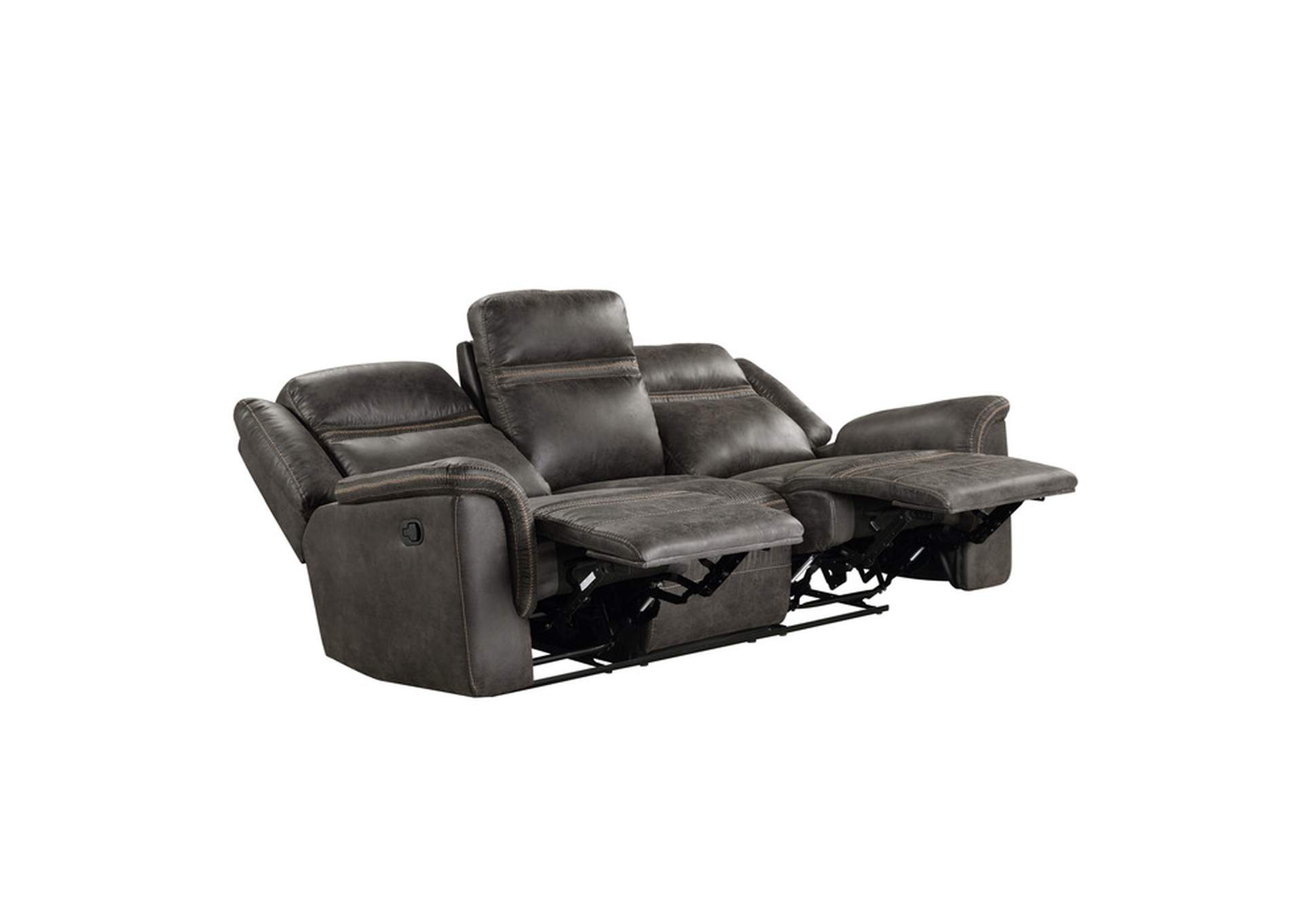 Boise Double Reclining Sofa with Center Drop-Down Cup Holders,Homelegance