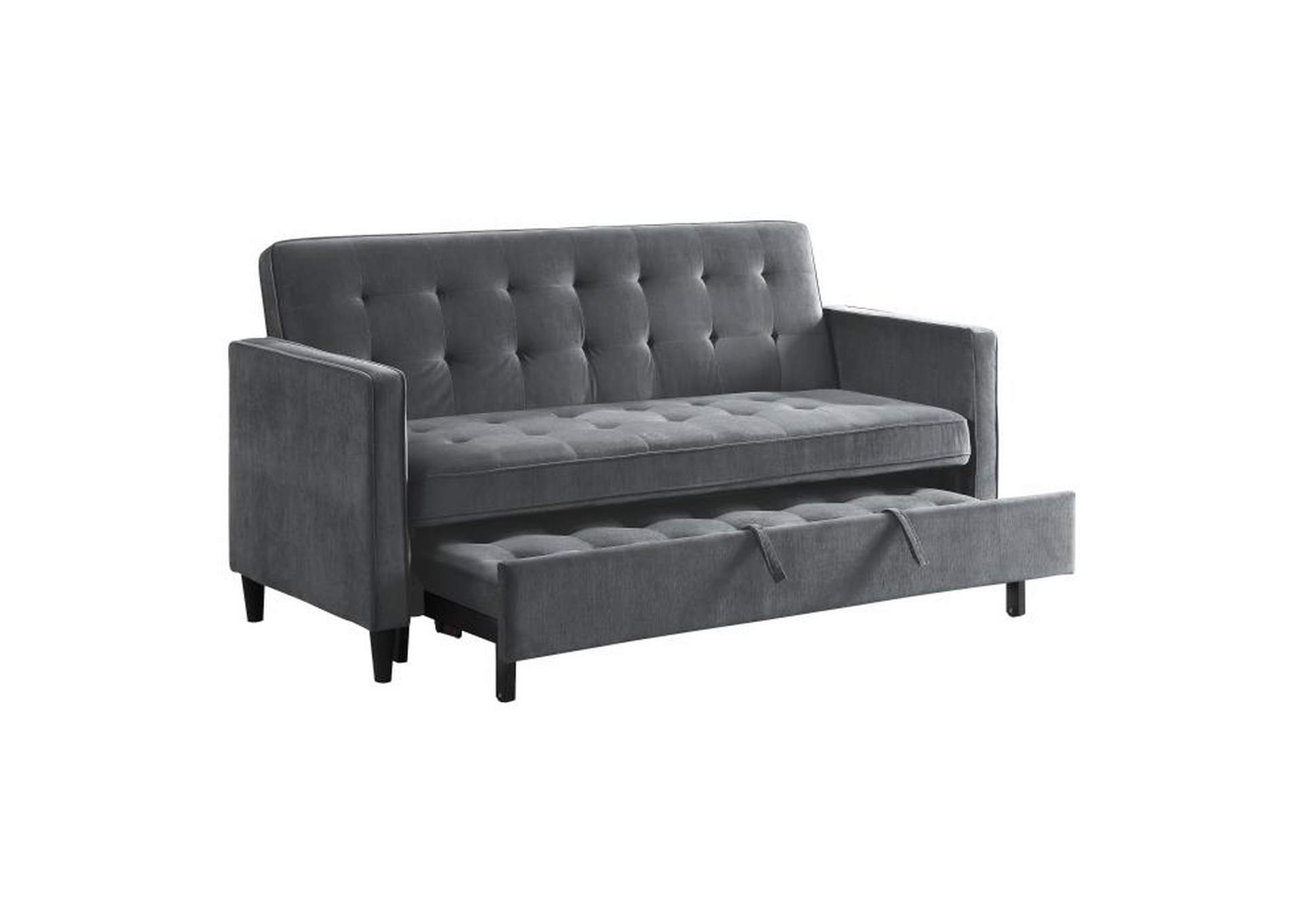 Strader Convertible Studio Sofa with Pull-out Bed,Homelegance
