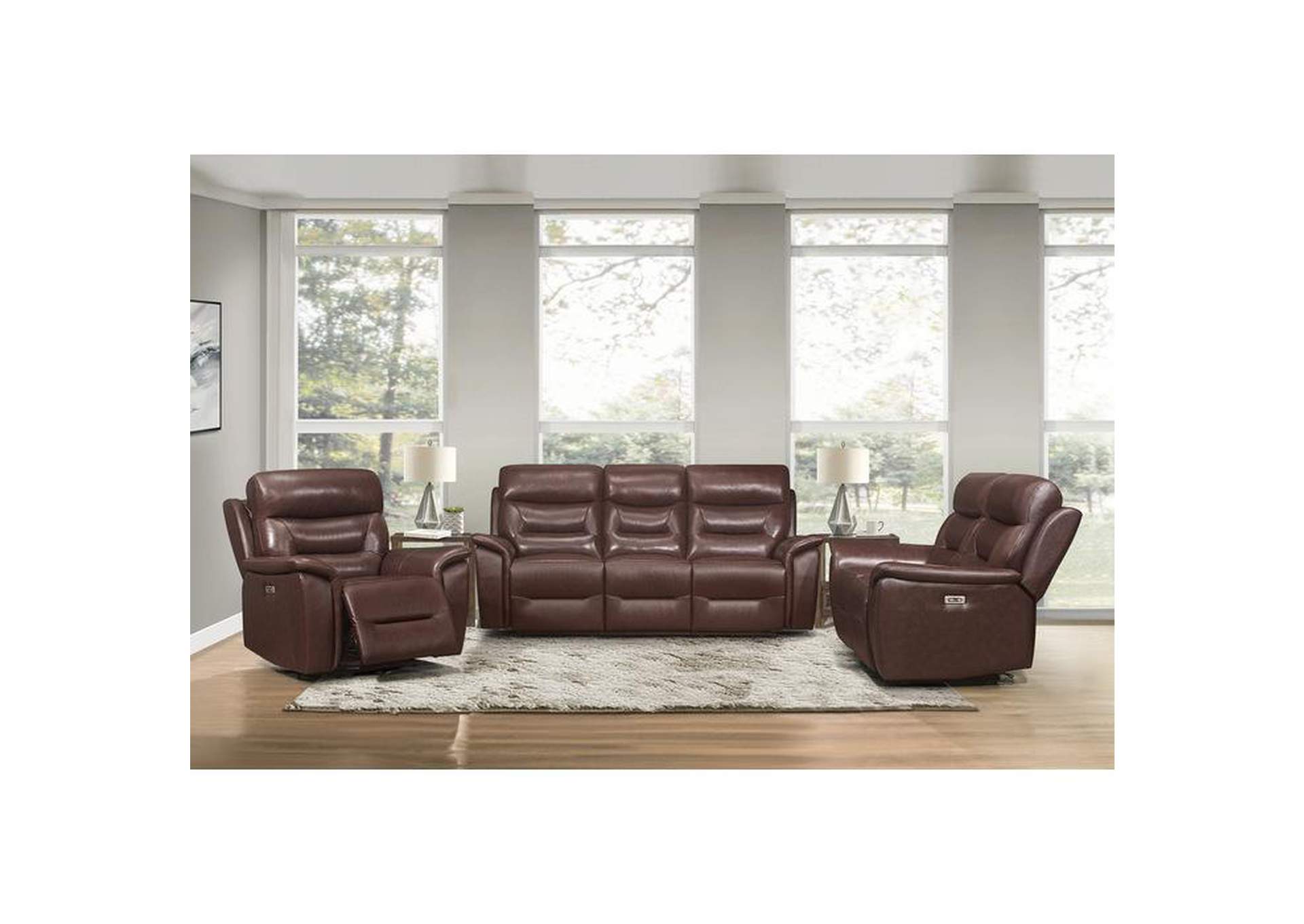 Armando Power Double Reclining Love Seat With Power Headrests And Usb Ports,Homelegance