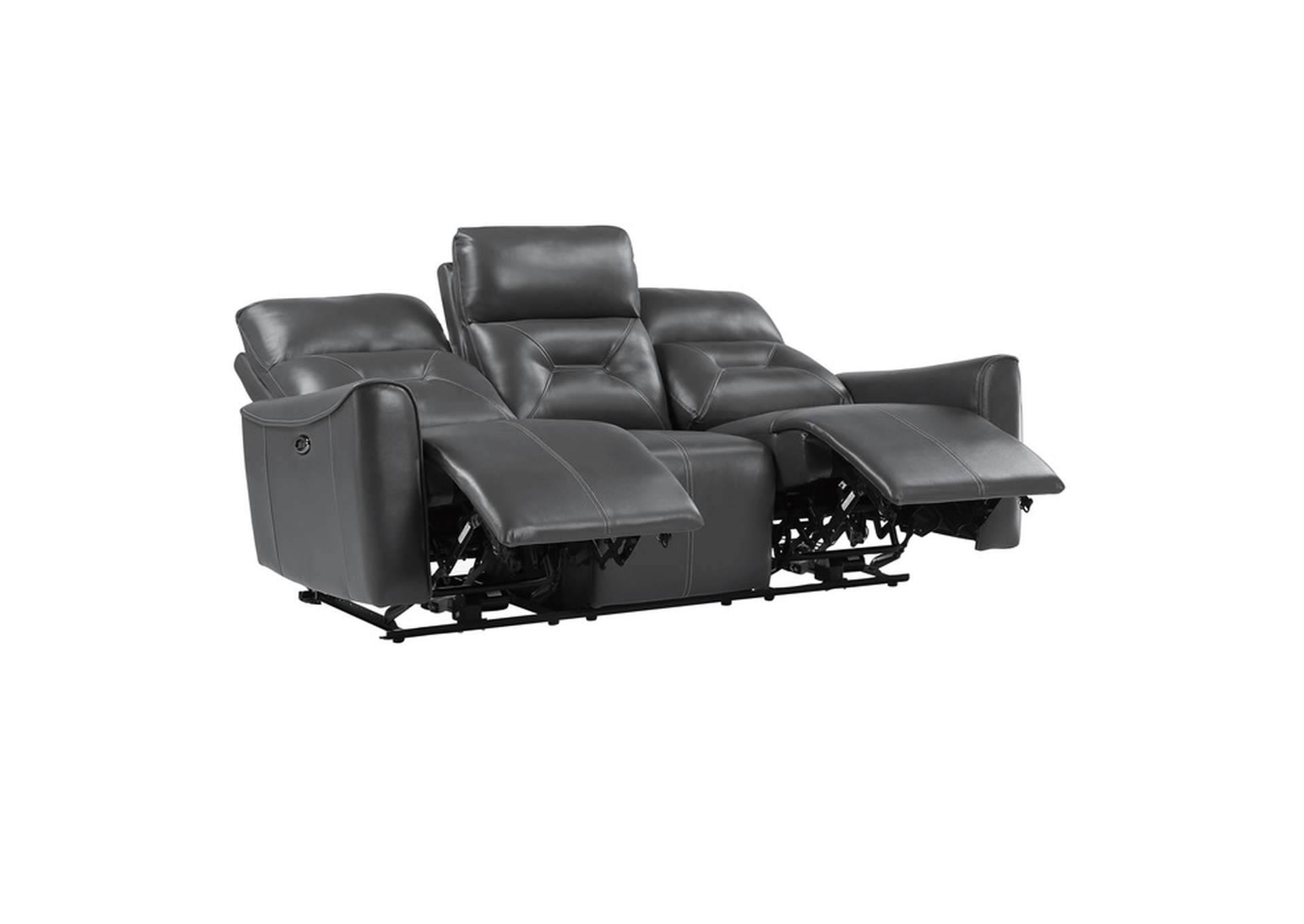 Burwell Power Double Reclining Sofa with USB Ports,Homelegance
