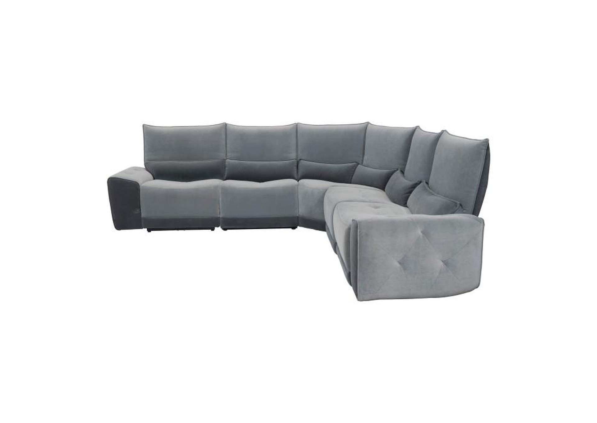 Helix 5 Piece Power Reclining Sectional With Adjustable Headrests,Homelegance