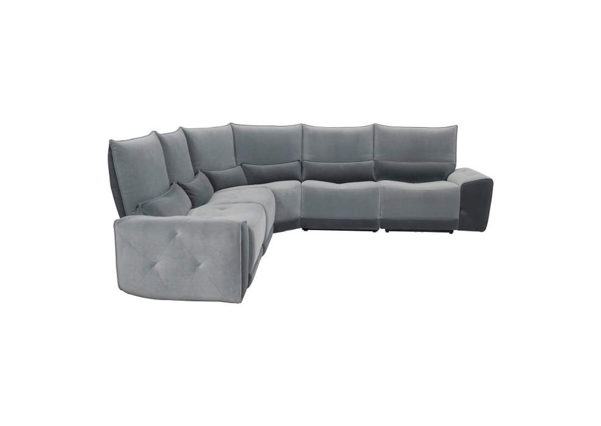 Helix 5 Piece Power Reclining Sectional With Adjustable Headrests,Homelegance