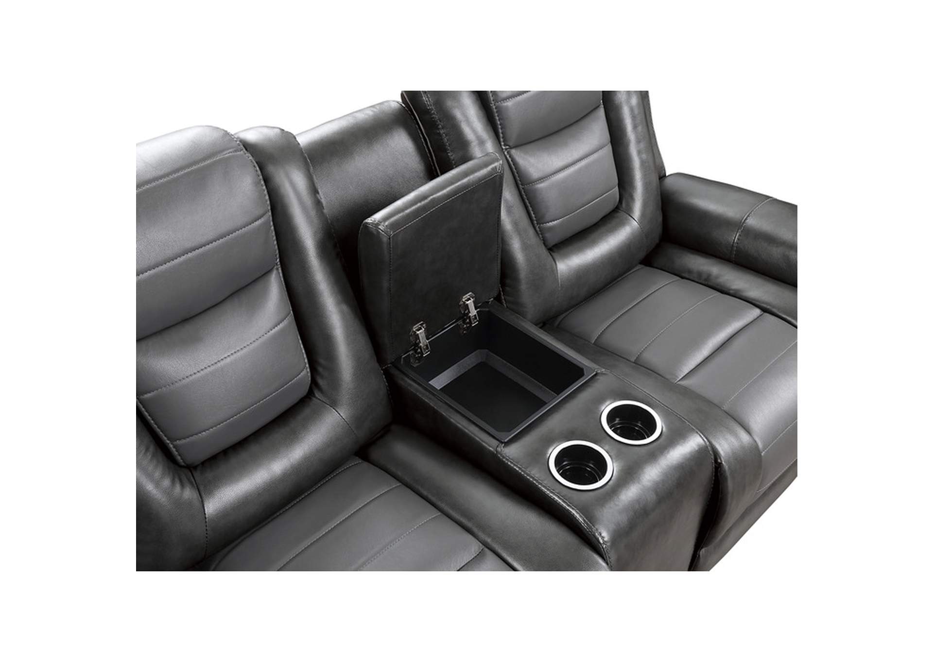 Briscoe Double Glider Reclining Love Seat with Center Console,Homelegance