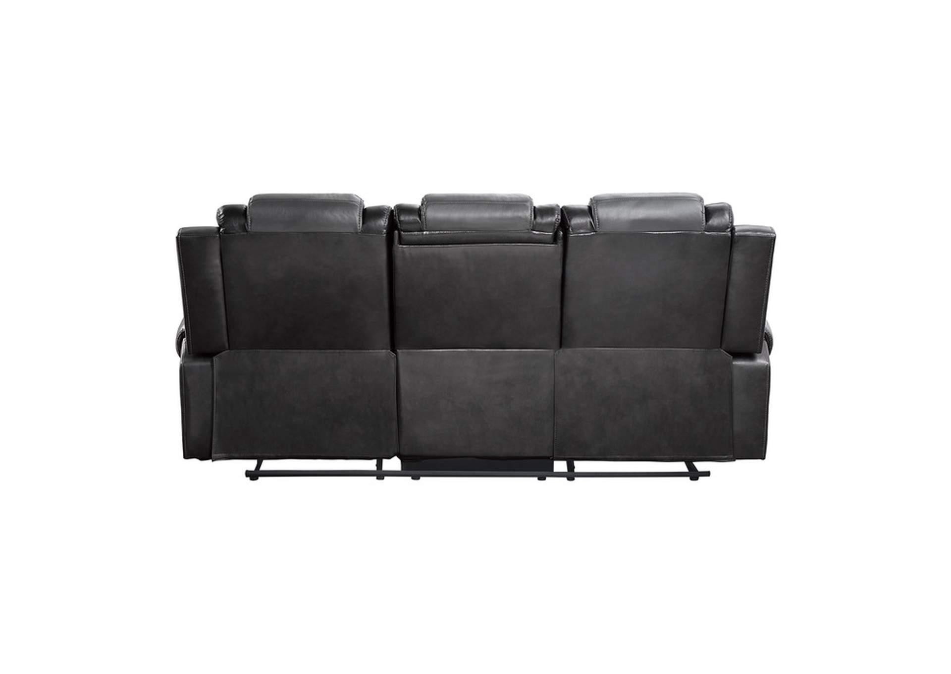 Briscoe Double Reclining Sofa with Center Drop-Down Cup Holders,Homelegance