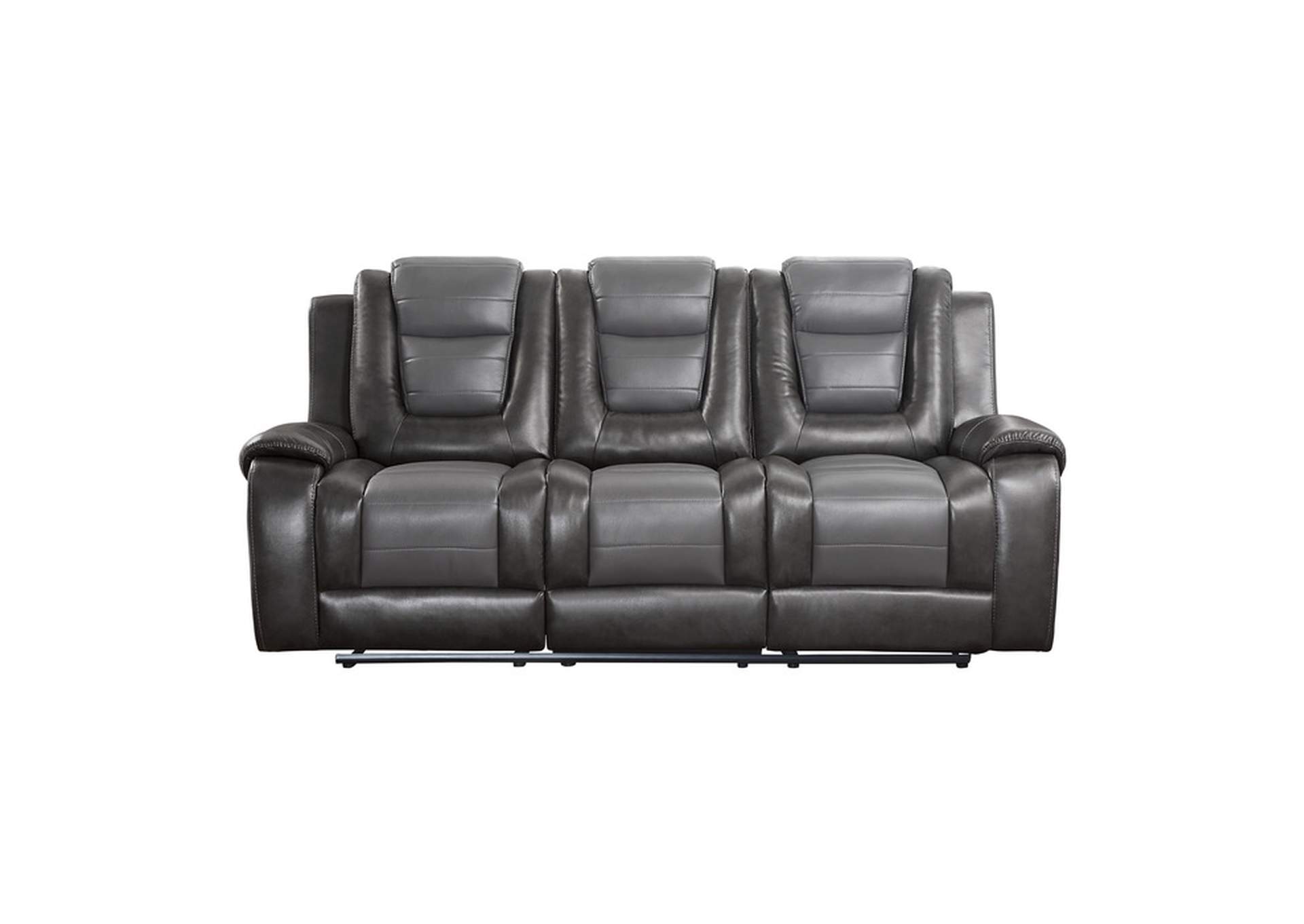 Briscoe Double Reclining Sofa with Center Drop-Down Cup Holders,Homelegance
