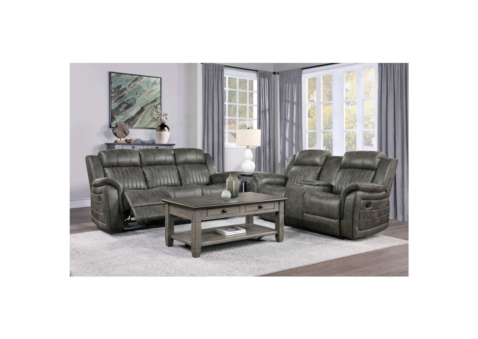 Centeroak Double Reclining Sofa,Homelegance