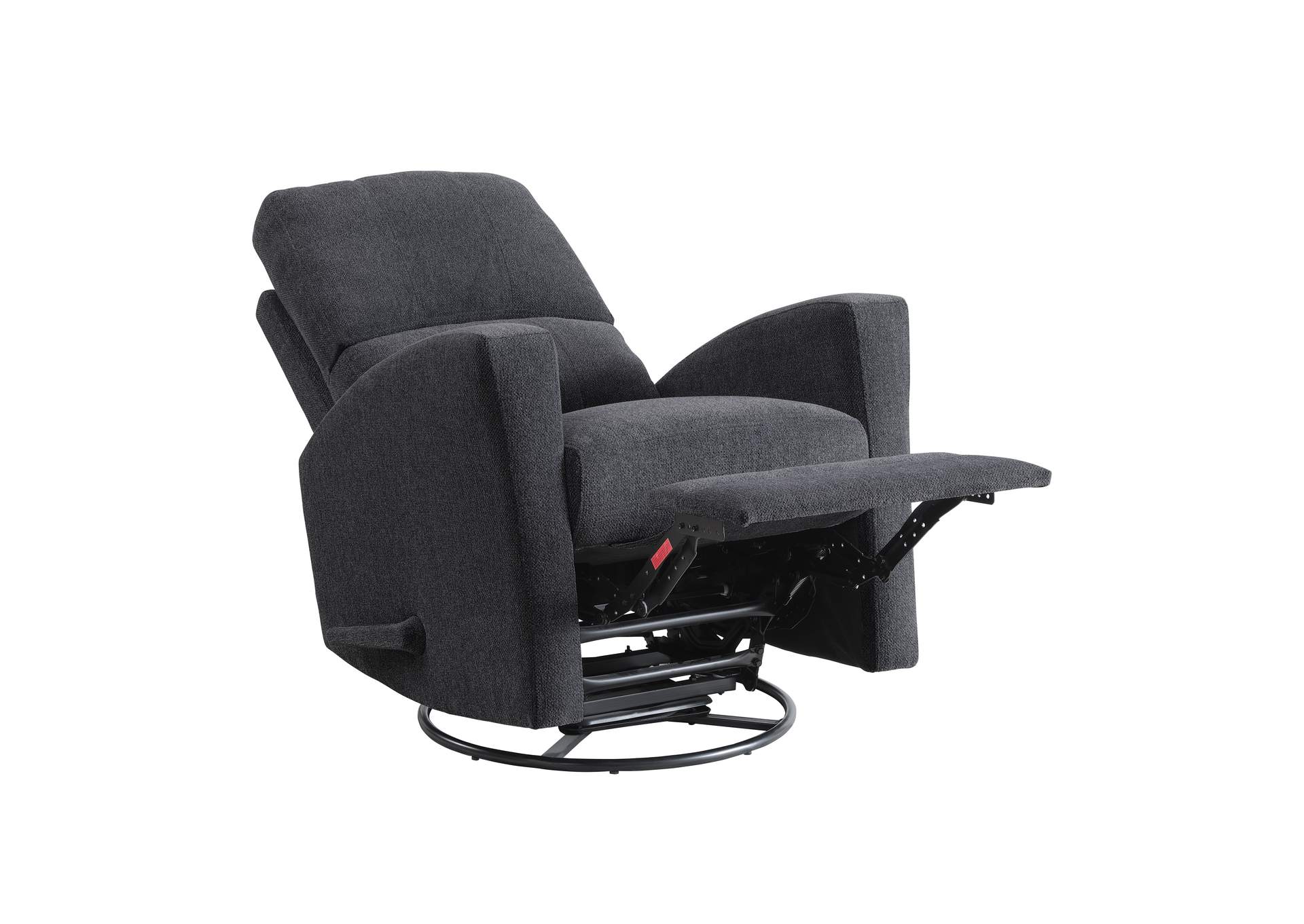 Dark Gray Swivel Glider Reclining Chair,Homelegance