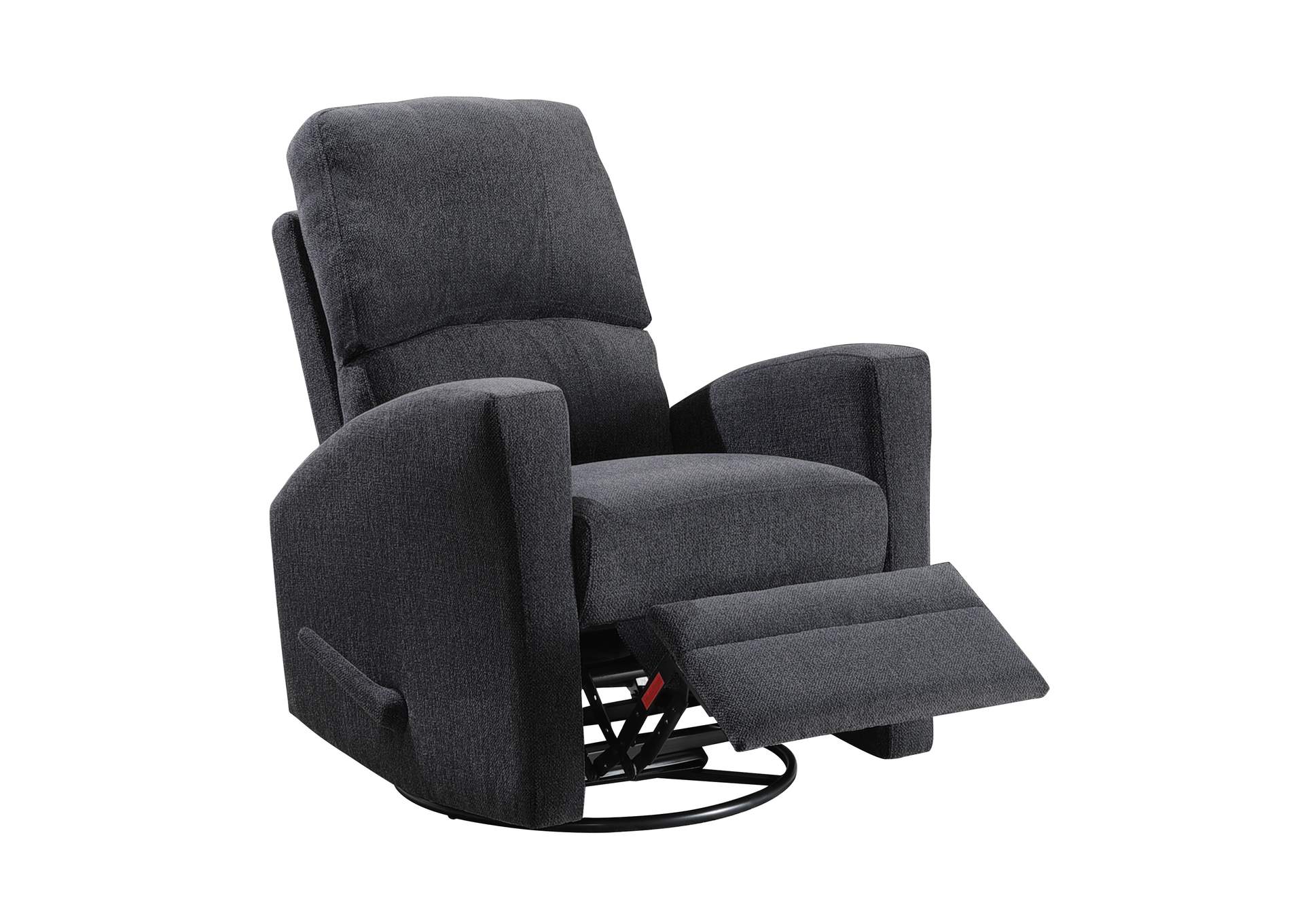 Dark Gray Swivel Glider Reclining Chair,Homelegance