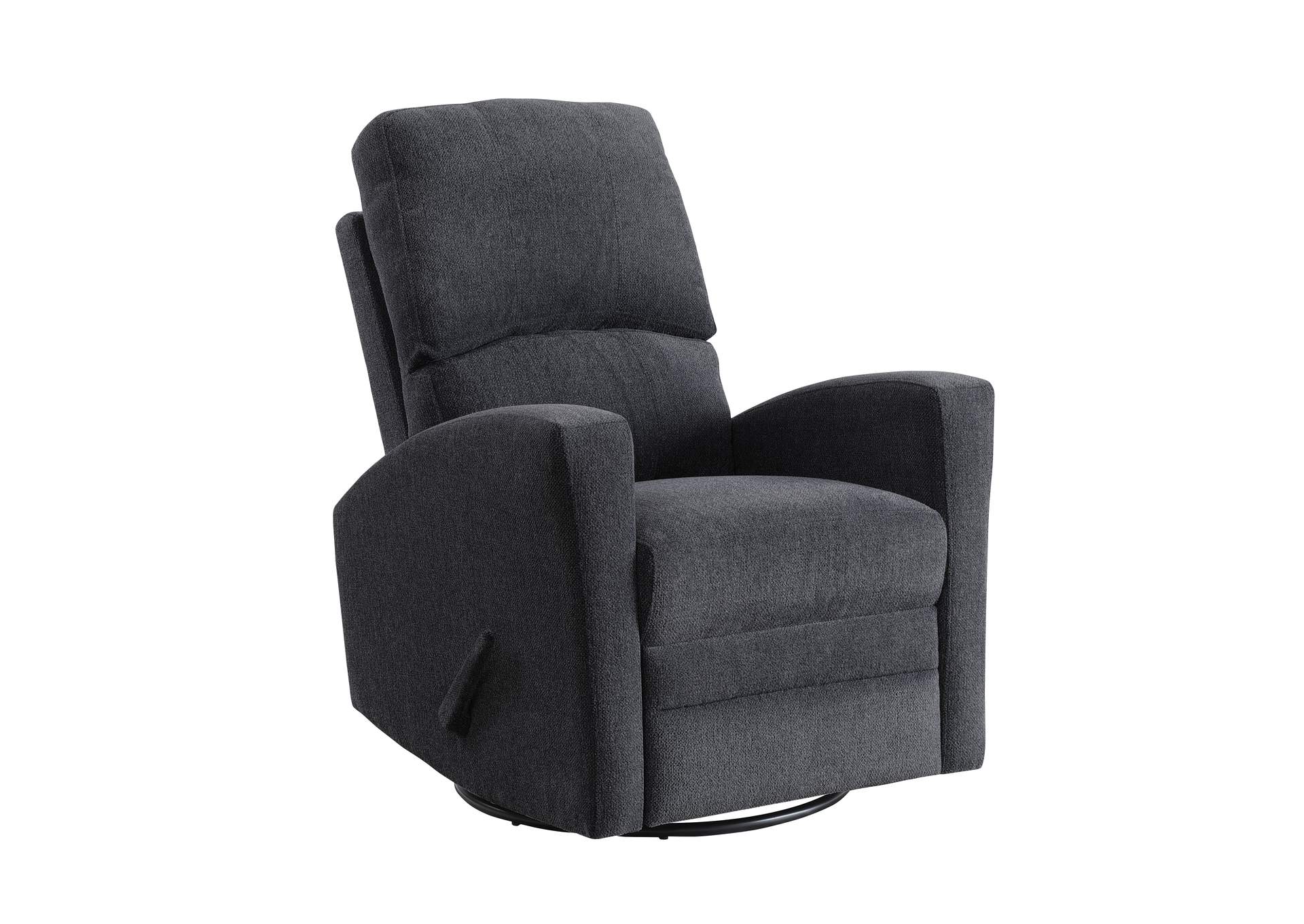 Dark Gray Swivel Glider Reclining Chair,Homelegance