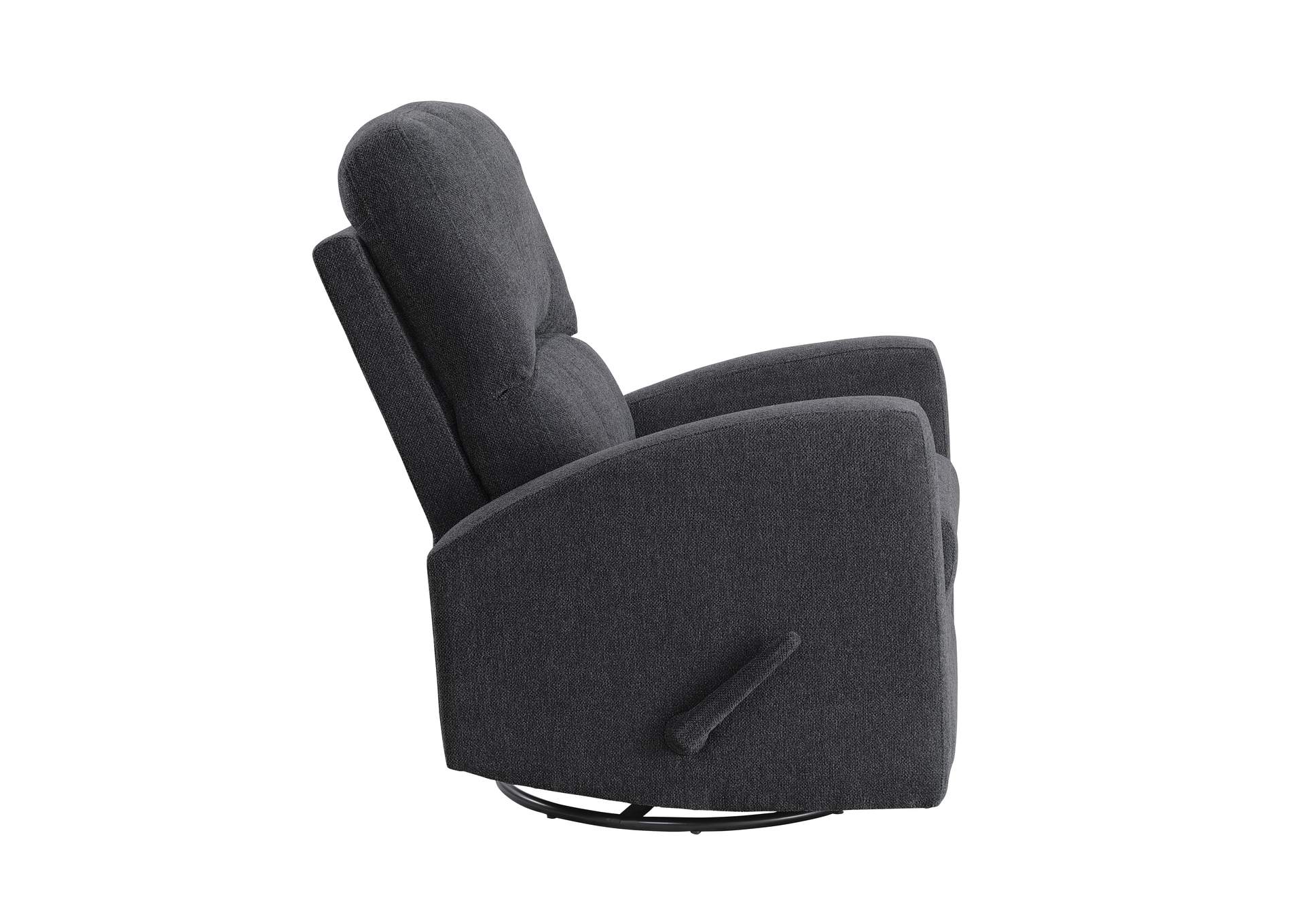 Dark Gray Swivel Glider Reclining Chair,Homelegance