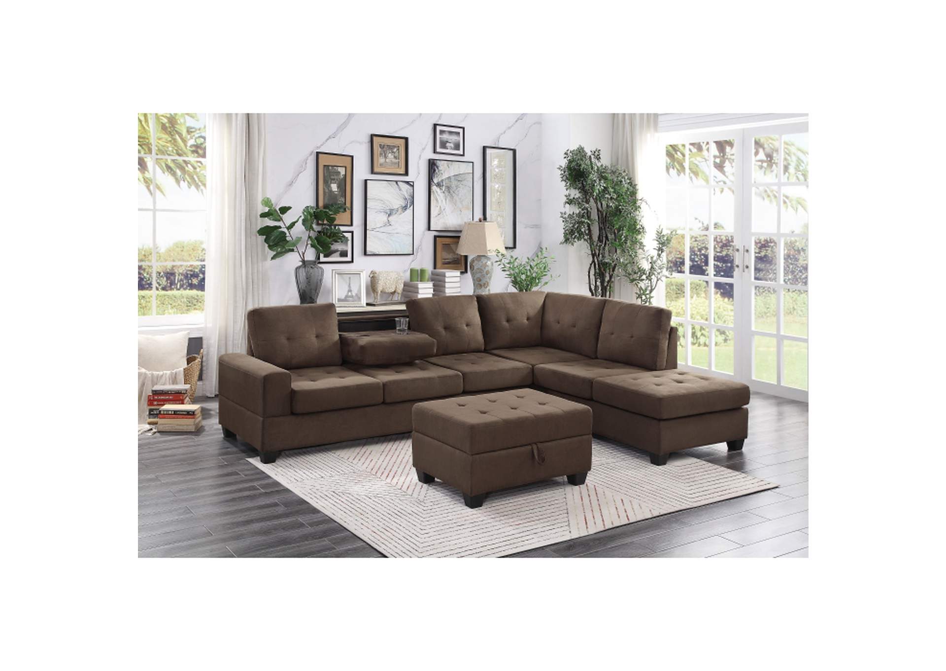 Maston Storage Ottoman,Homelegance