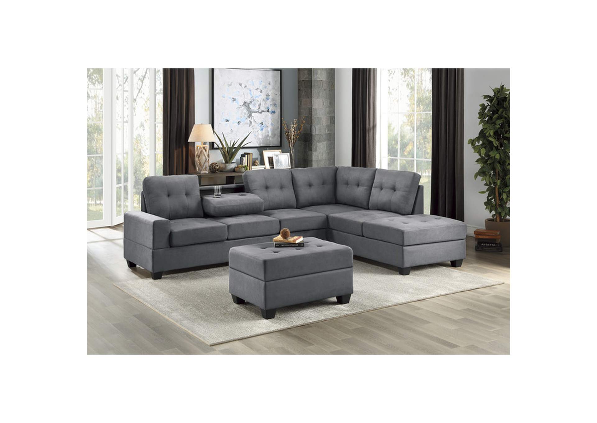 Maston Storage Ottoman,Homelegance