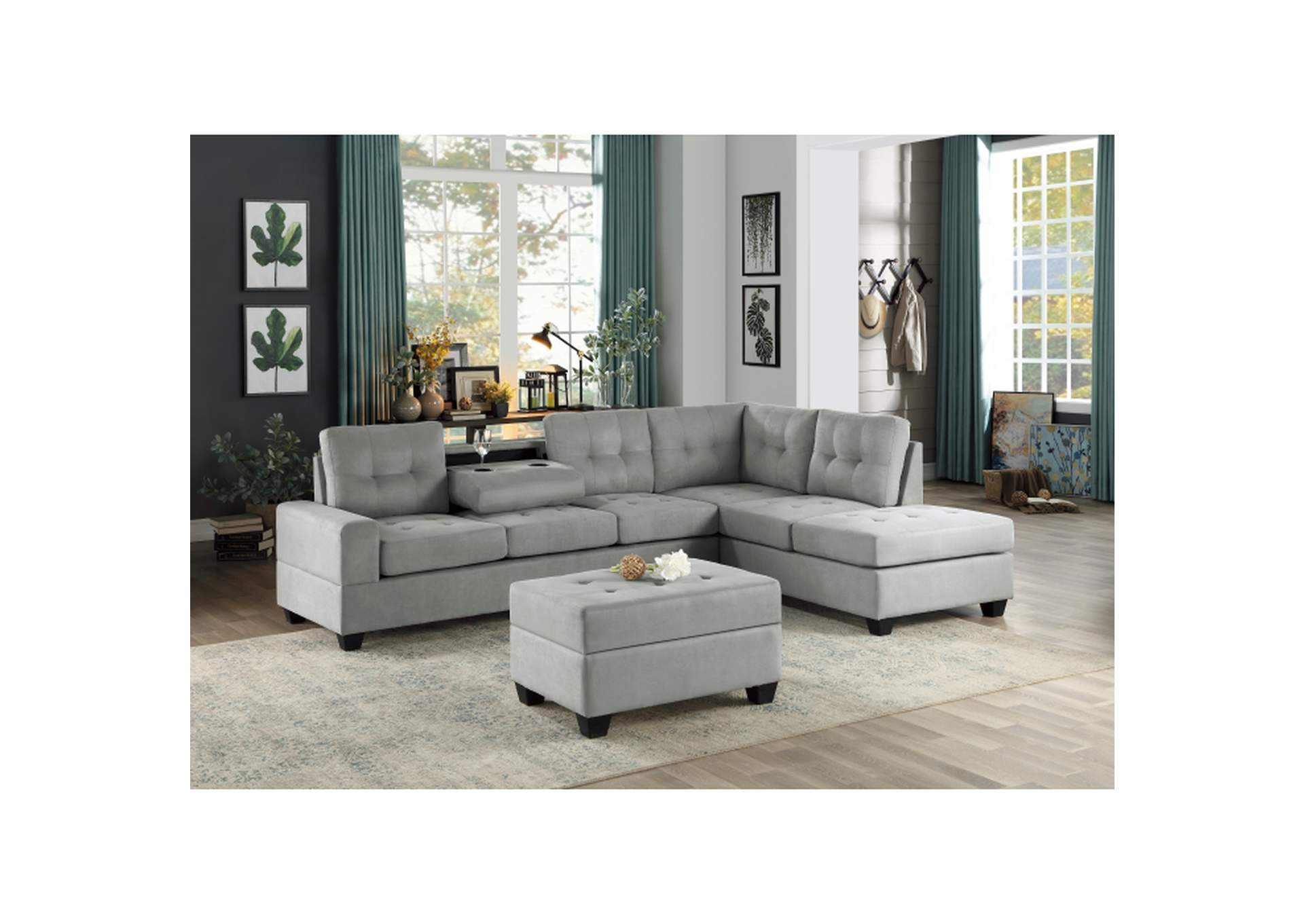 Maston Storage Ottoman,Homelegance