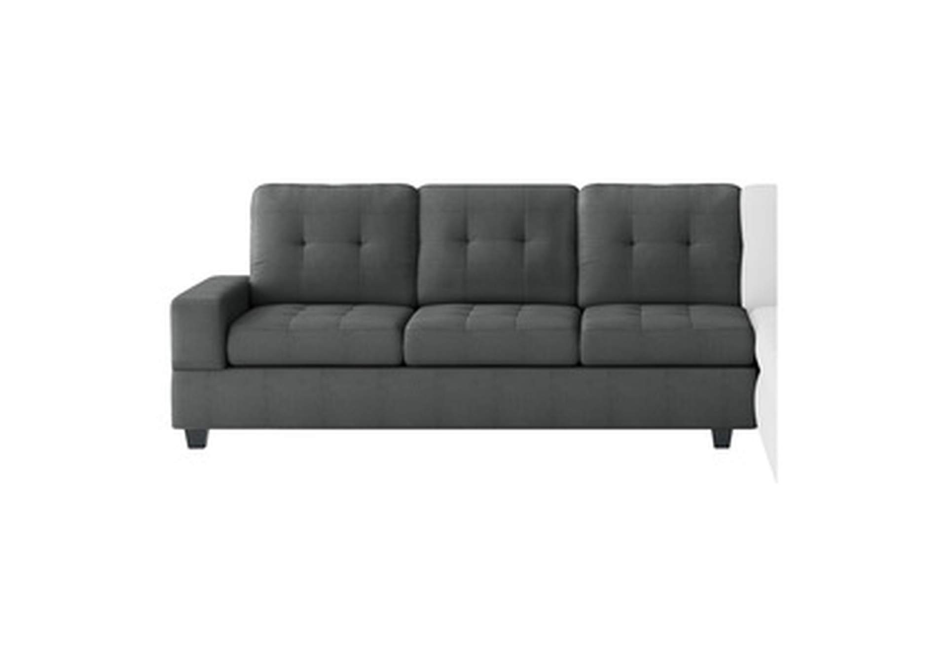 3-Piece Reversible Sectional With Ottoman,Homelegance