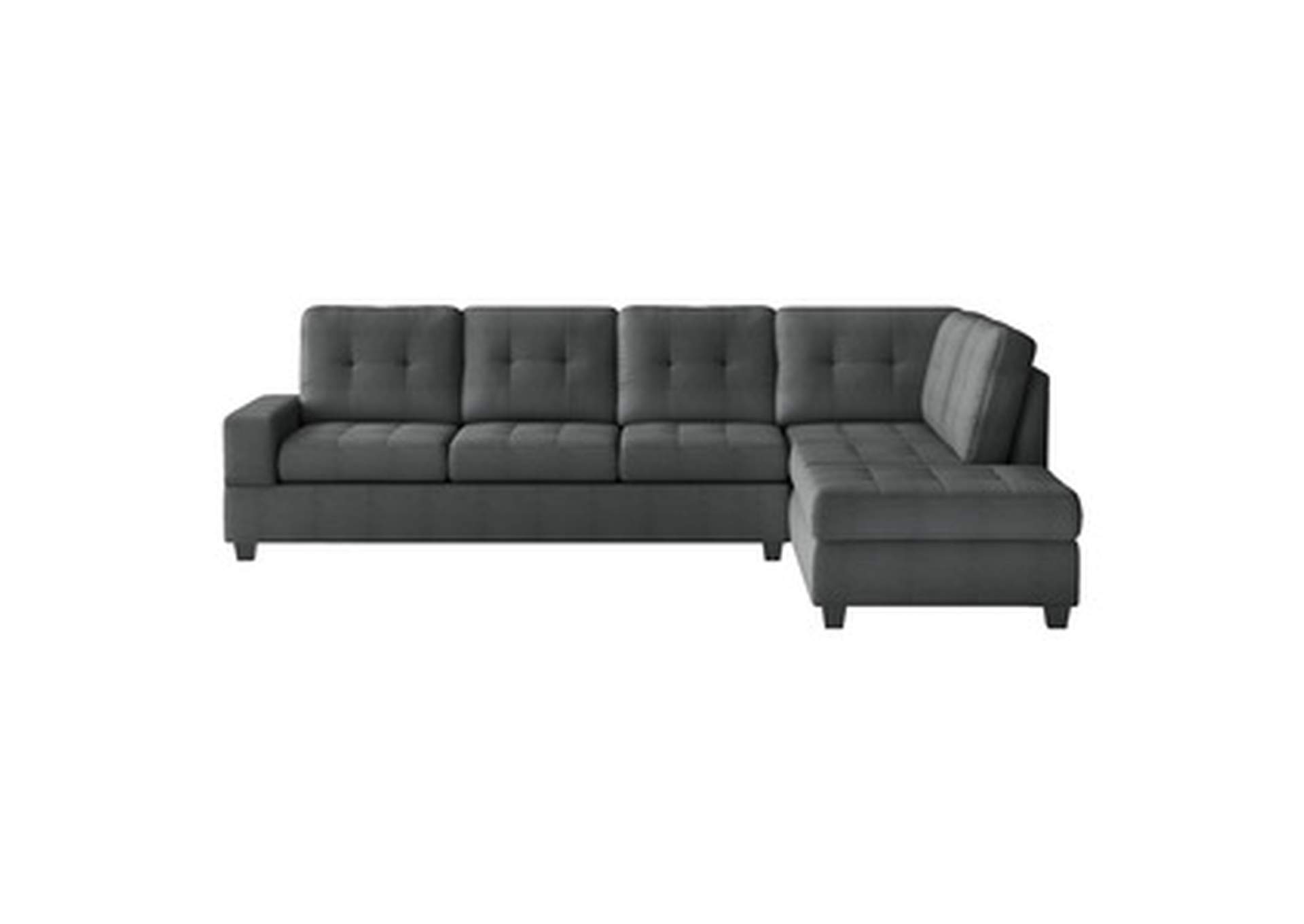 3-Piece Reversible Sectional With Ottoman,Homelegance