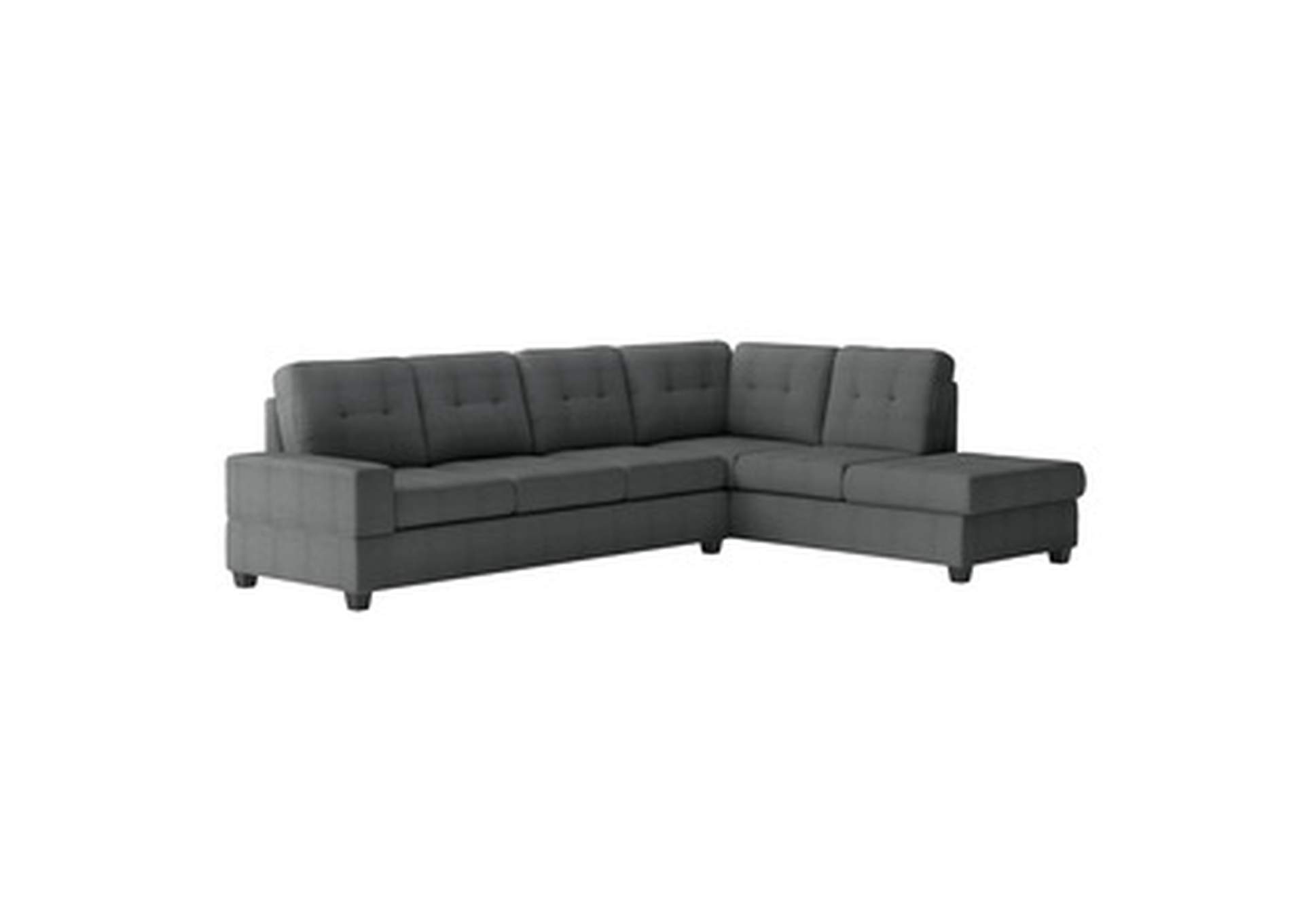 3-Piece Reversible Sectional With Ottoman,Homelegance
