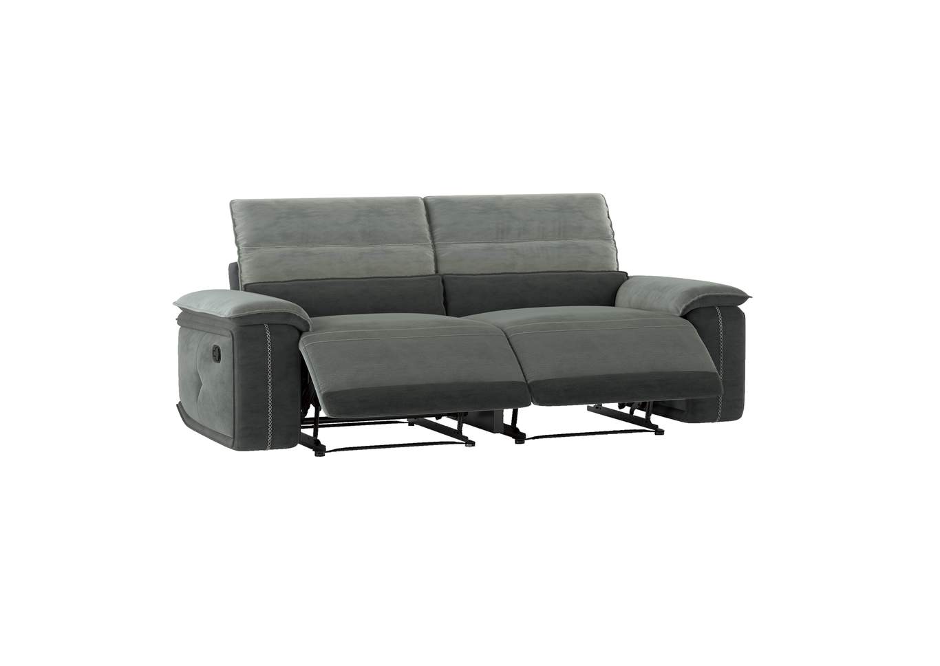 2-Tone Double Reclining Love Seat,Homelegance