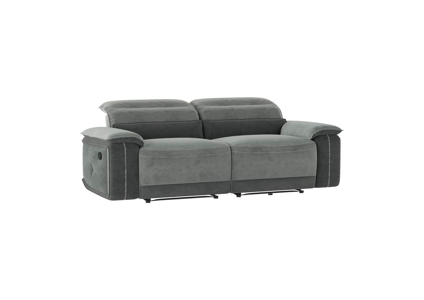 2-Tone Double Reclining Love Seat,Homelegance