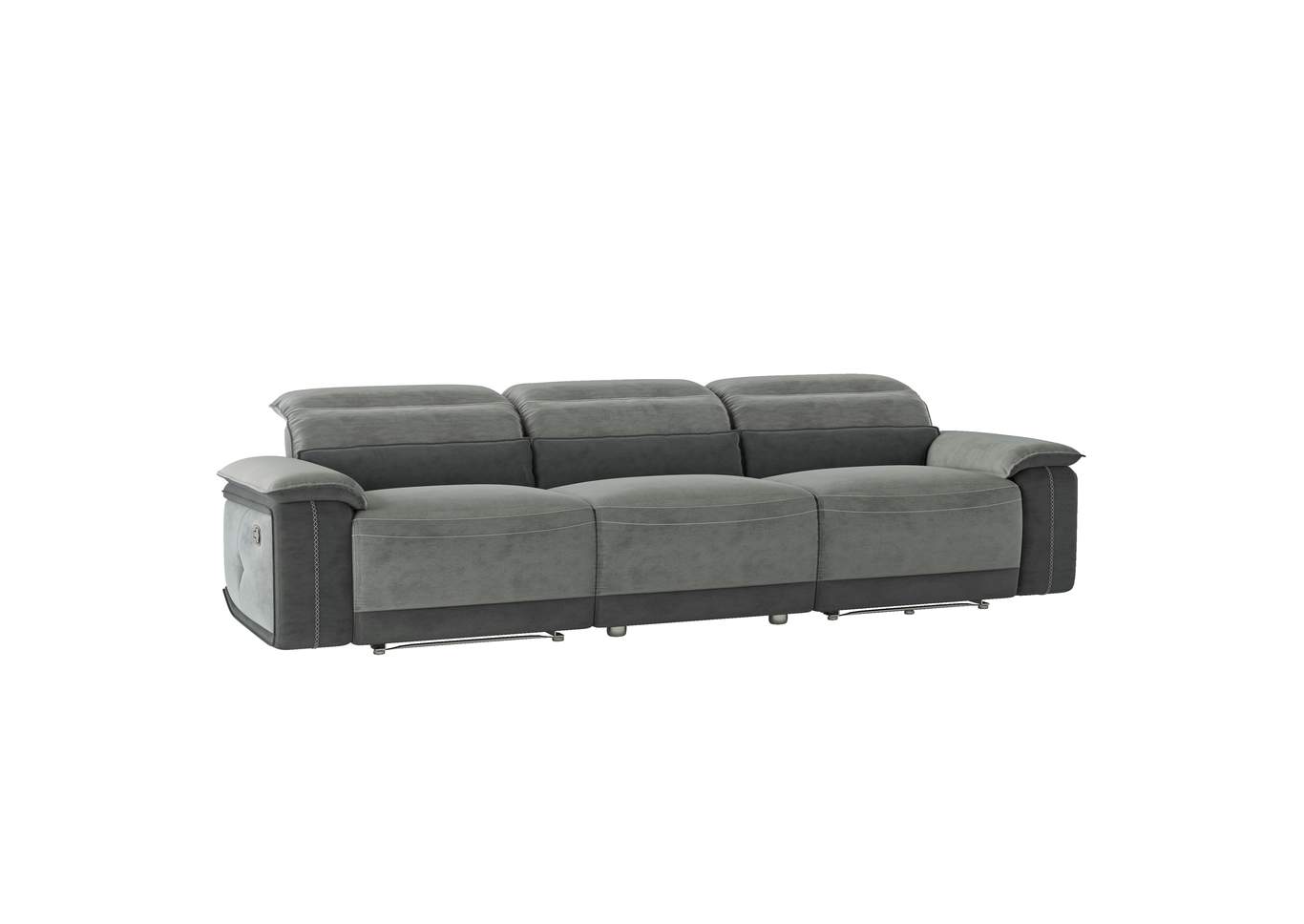 2-Tone Double Reclining Sofa,Homelegance