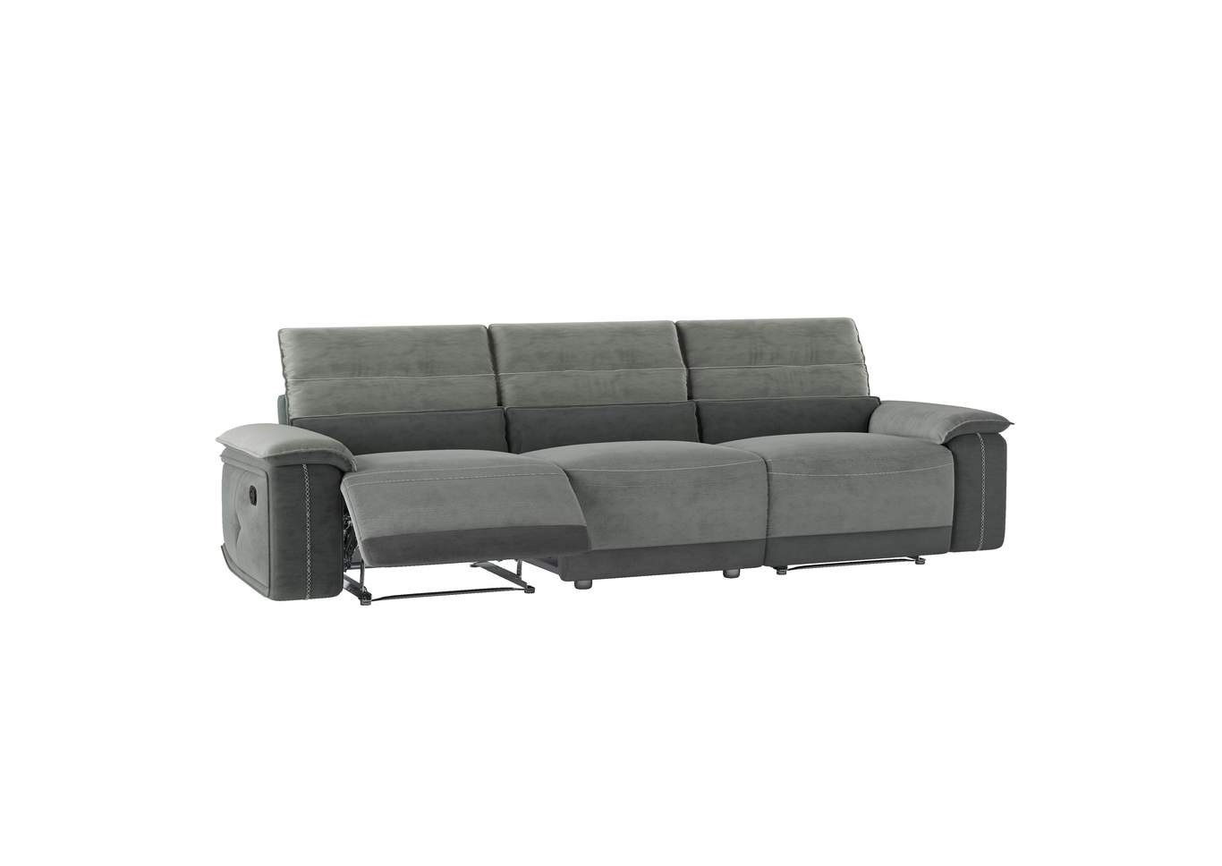 2-Tone Double Reclining Sofa,Homelegance