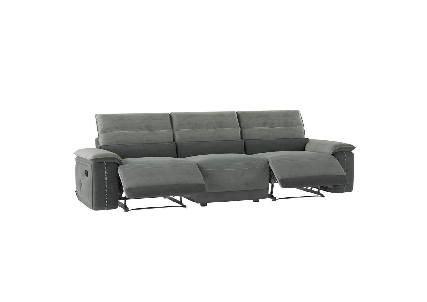 2-Tone Double Reclining Sofa,Homelegance