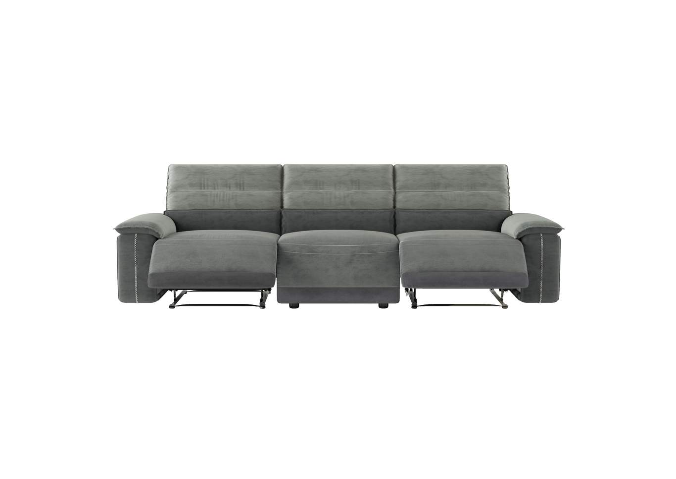 2-Tone Double Reclining Sofa,Homelegance