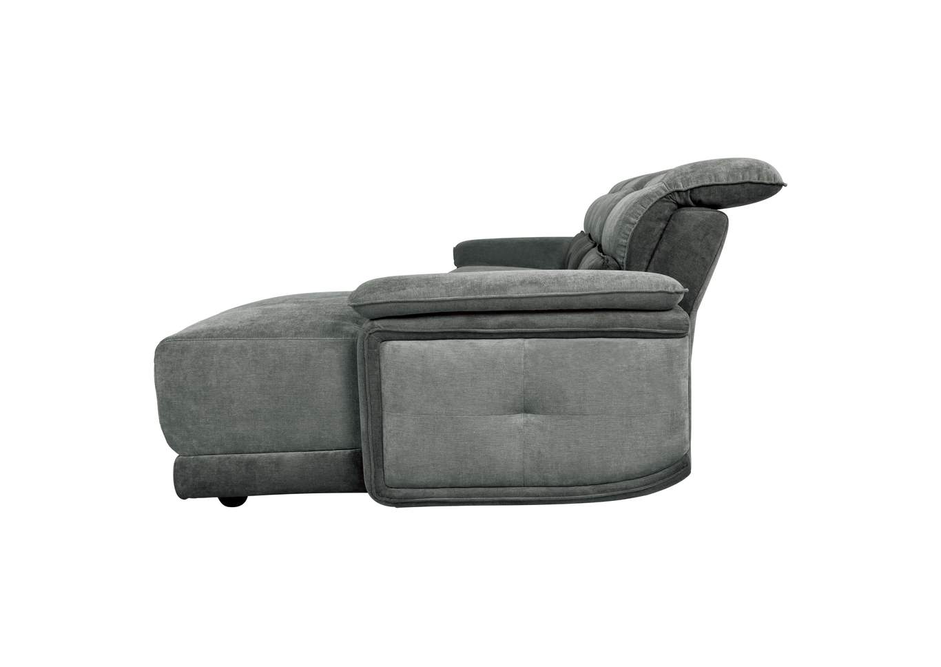 Dark Gray 3-Piece Modular Reclining Sectional with Right Chaise,Homelegance
