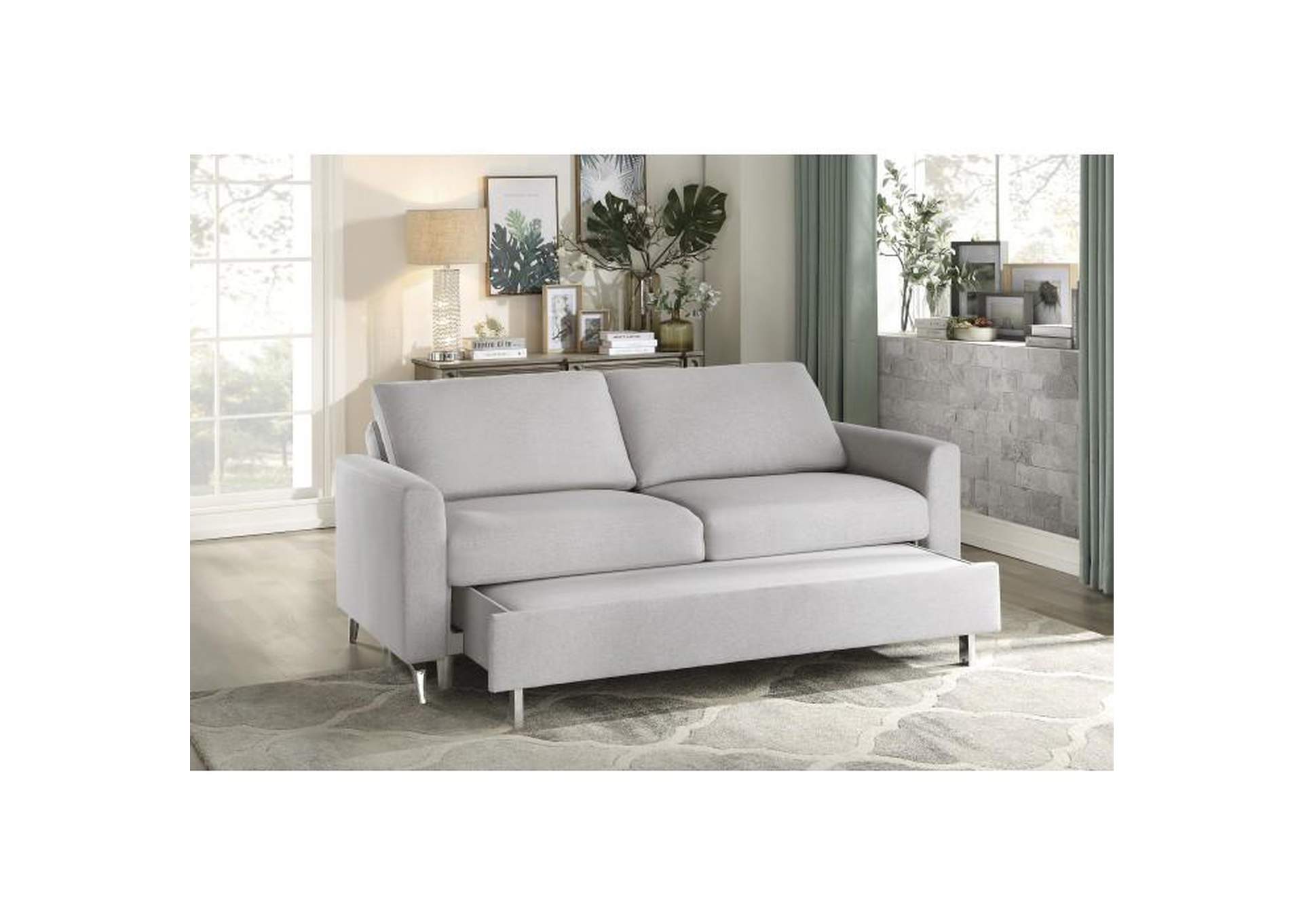 Price Convertible Studio Sofa with Pull-out Bed,Homelegance