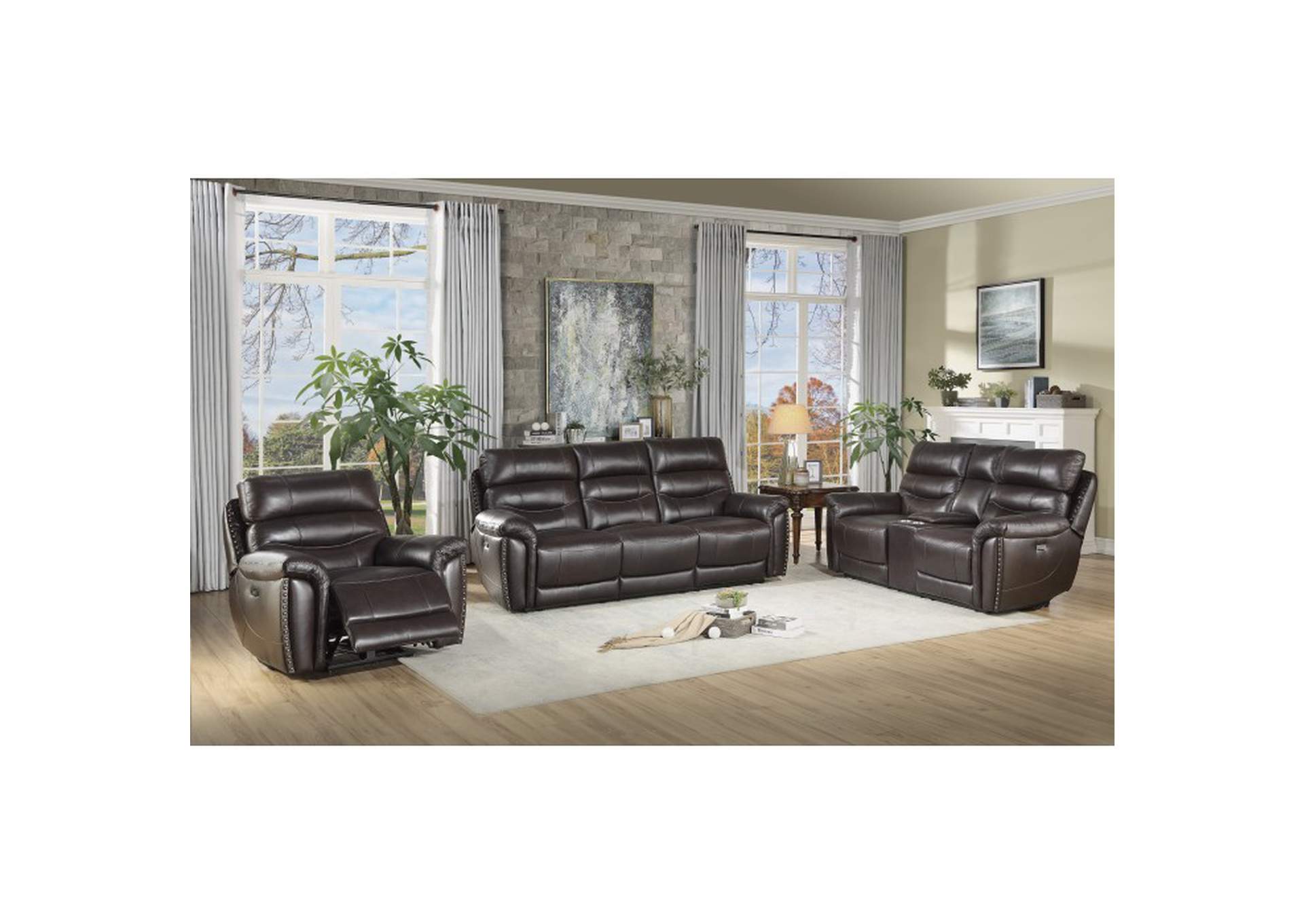 Lance Power Reclining Chair with Power Headrest and USB Port,Homelegance