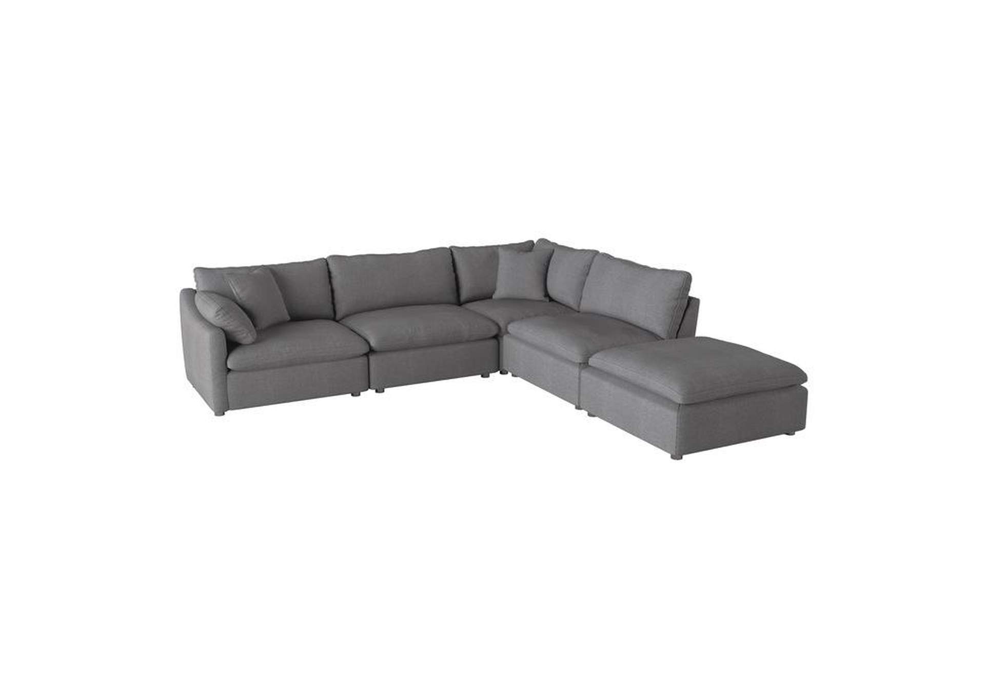 Howerton 5 Piece Modular Sectional With Ottoman,Homelegance