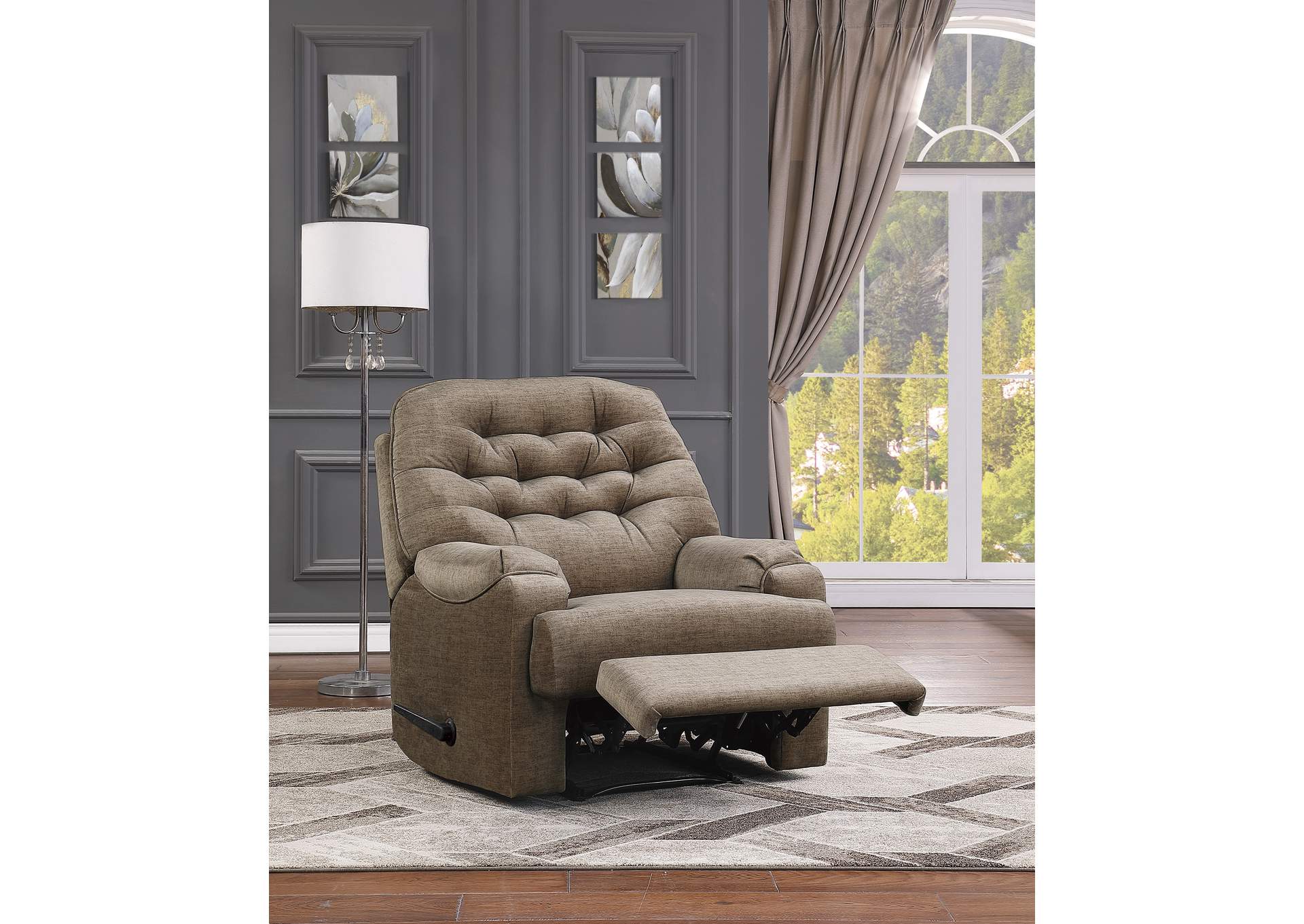 Dark Brown Reclining Chair,Homelegance