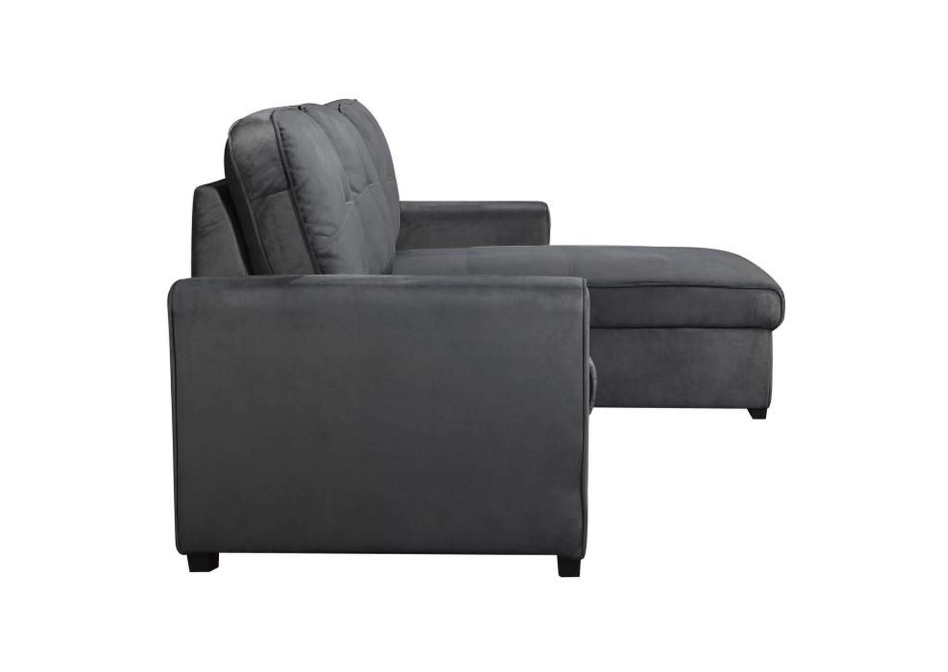 Magnus 2-Piece Sectional With Pull-Out Bed And Right Chaise With Hidden Storage,Homelegance