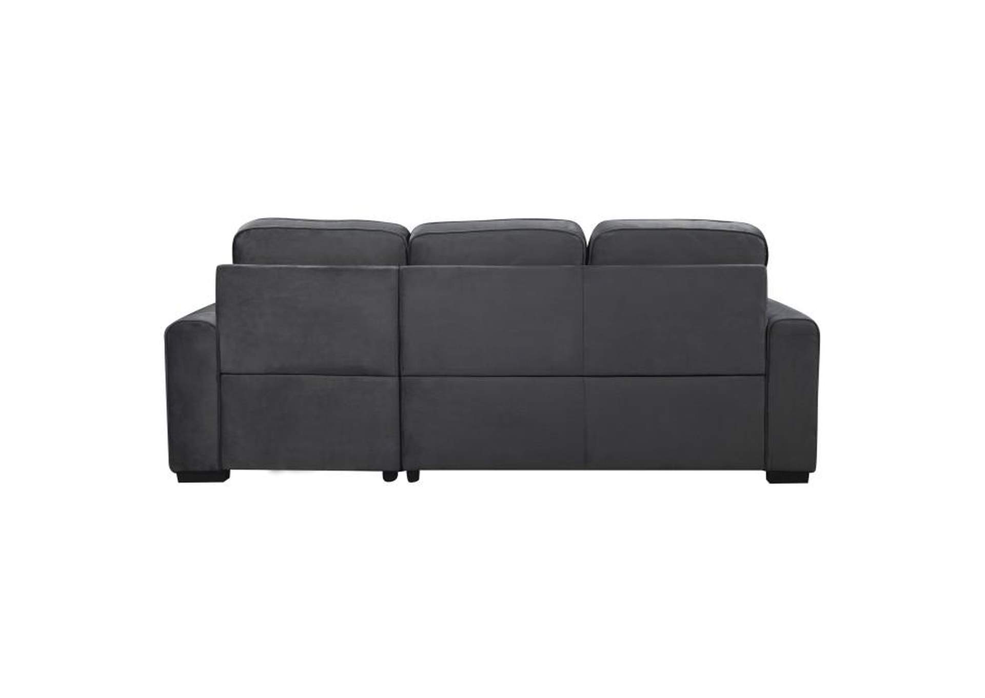 Magnus 2-Piece Sectional With Pull-Out Bed And Right Chaise With Hidden Storage,Homelegance