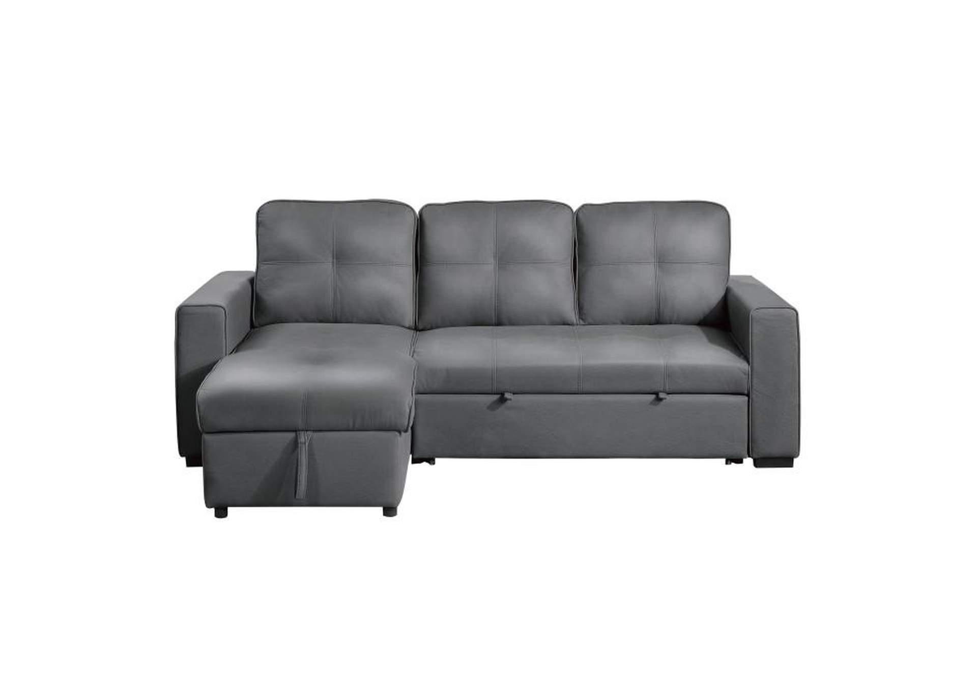 Magnus 2-Piece Reversible Sectional With Pull-Out Bed And Hidden Storage,Homelegance