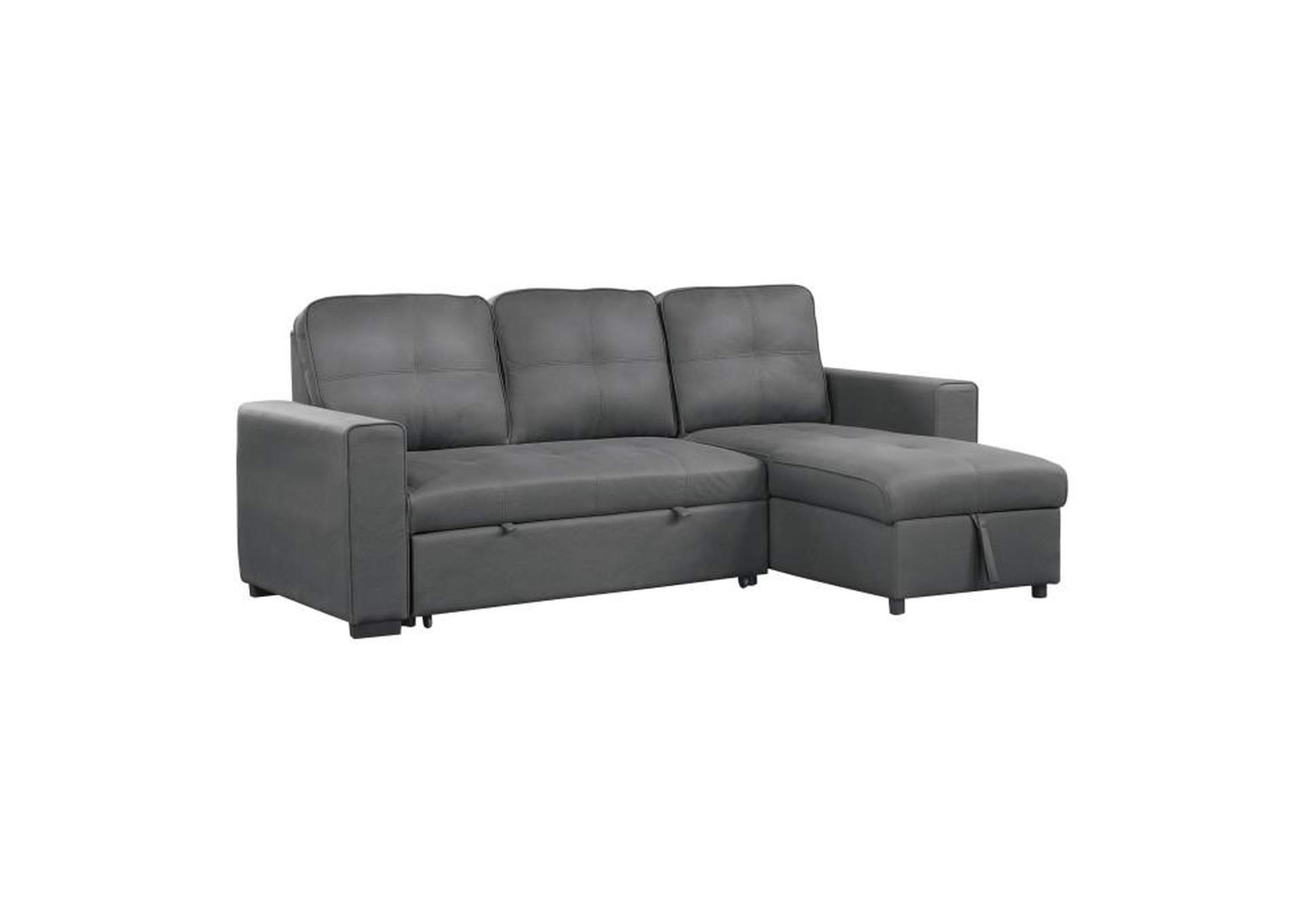 Magnus 2-Piece Reversible Sectional With Pull-Out Bed And Hidden Storage,Homelegance
