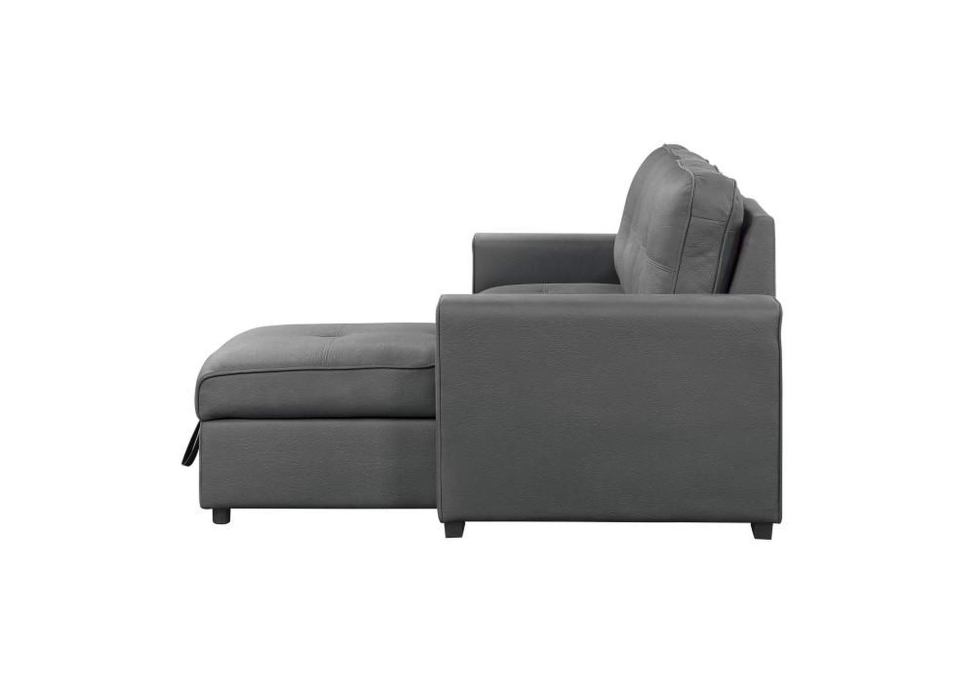 Magnus 2-Piece Reversible Sectional With Pull-Out Bed And Hidden Storage,Homelegance