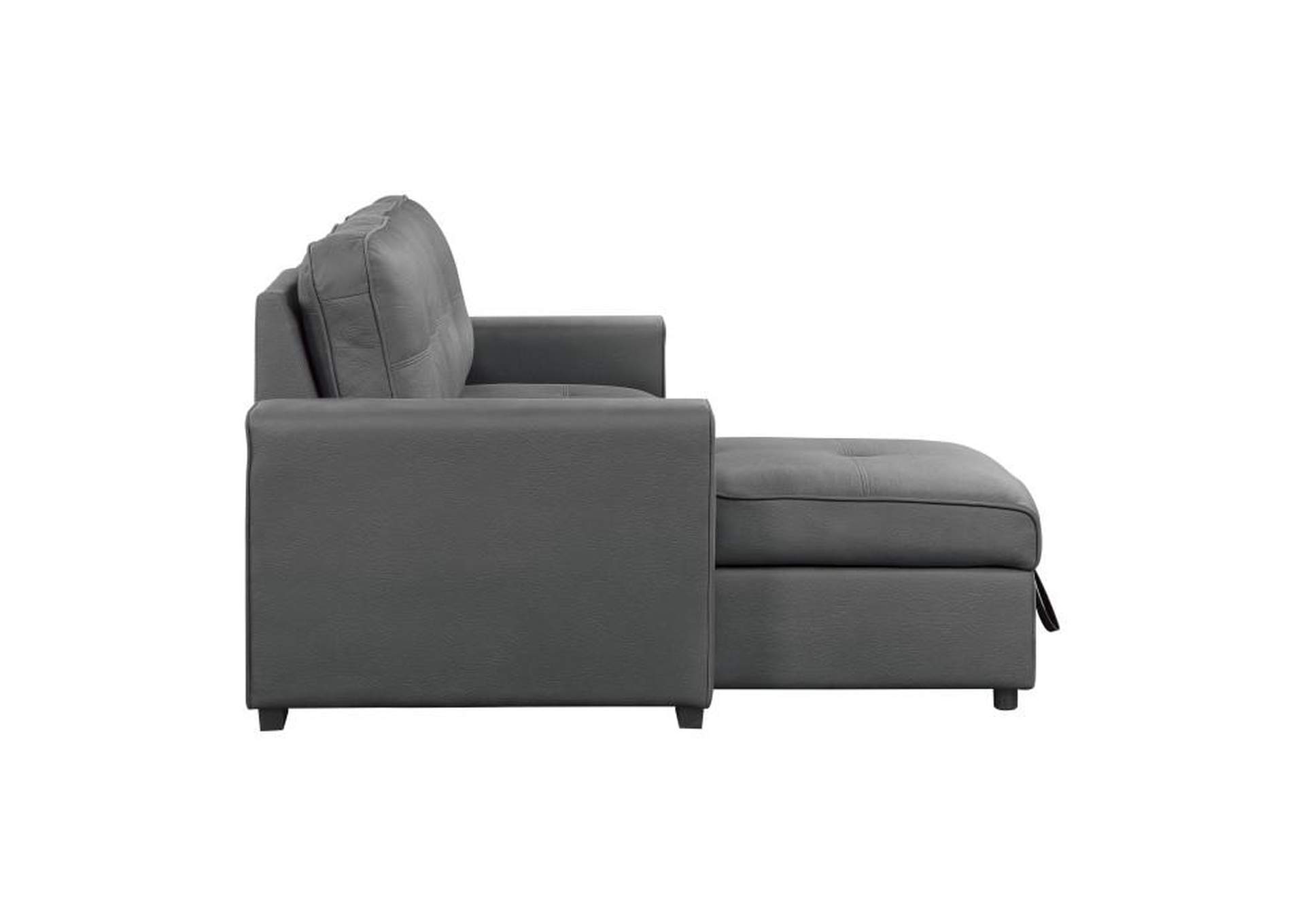 Magnus 2-Piece Reversible Sectional With Pull-Out Bed And Hidden Storage,Homelegance