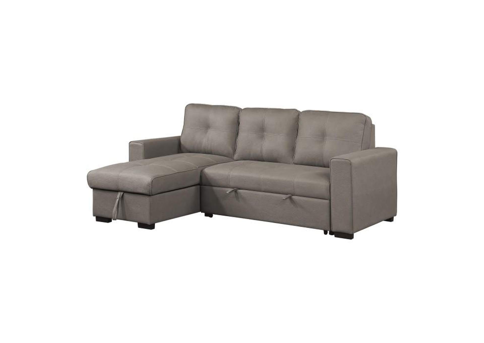 Magnus 2-Piece Reversible Sectional With Pull-Out Bed And Hidden Storage,Homelegance