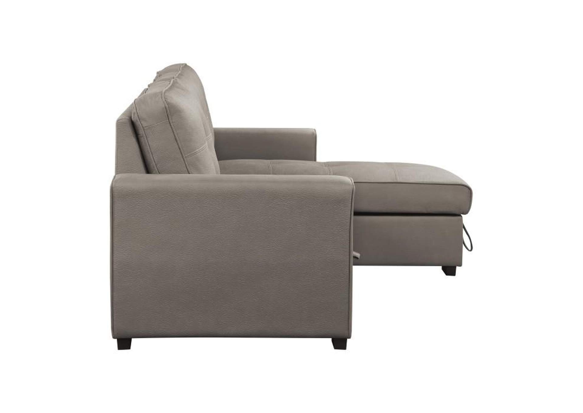 Magnus 2-Piece Reversible Sectional With Pull-Out Bed And Hidden Storage,Homelegance