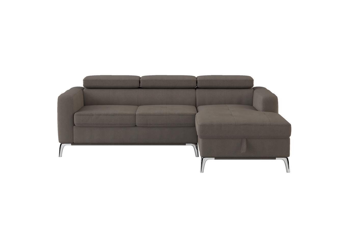 Brown 2-Piece Sectional with Right Chaise and Hidden Storage,Homelegance