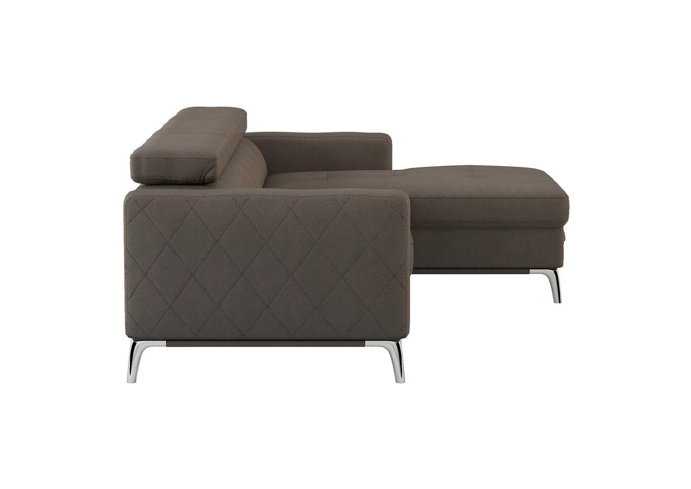 Brown 2-Piece Sectional with Right Chaise and Hidden Storage,Homelegance