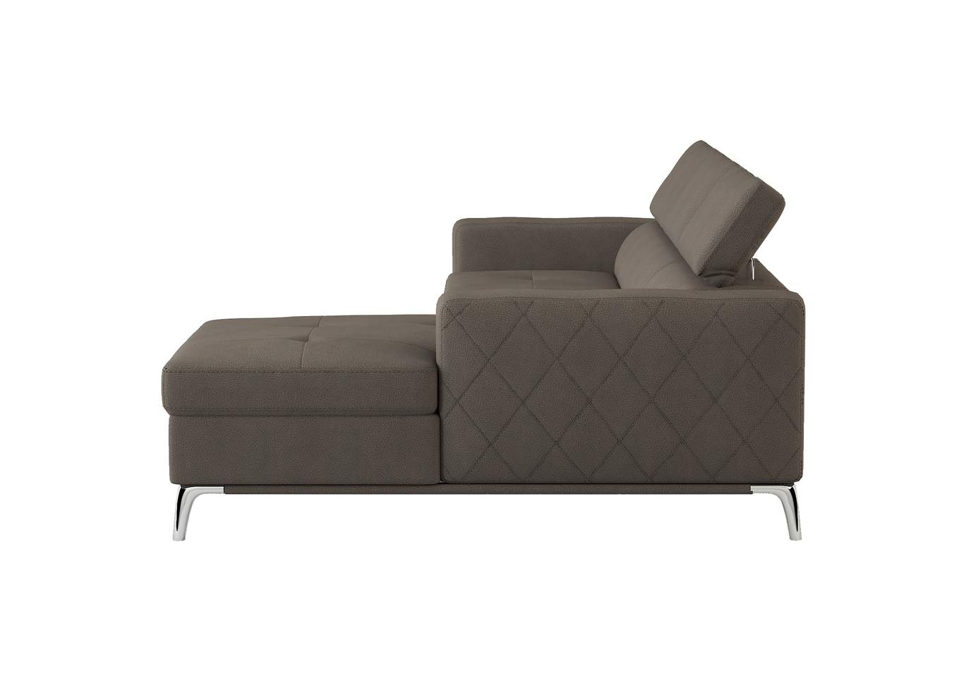Brown 2-Piece Sectional with Right Chaise and Hidden Storage,Homelegance