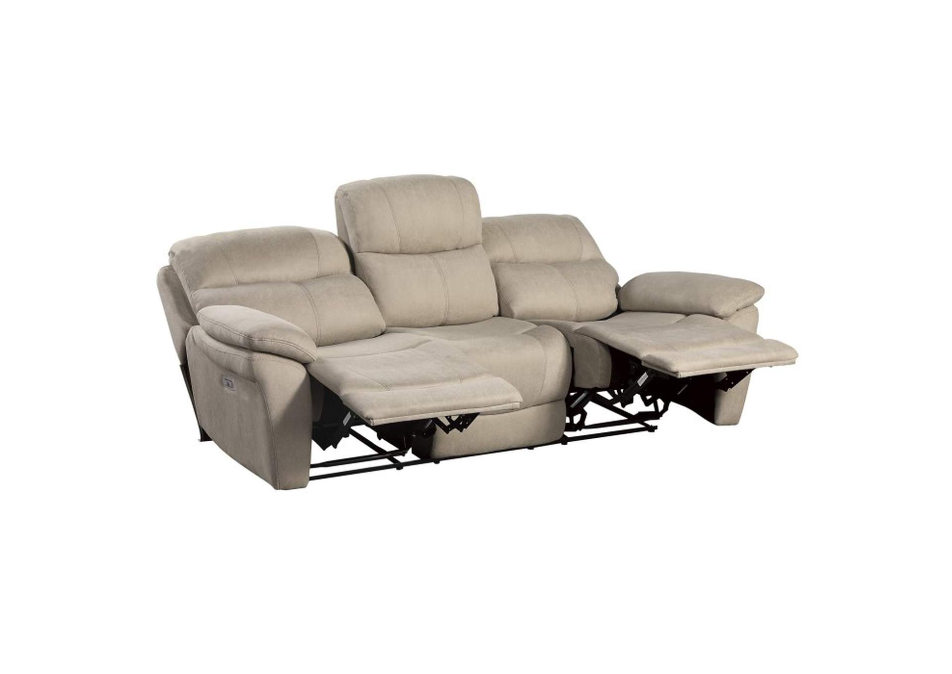 Longvale Power Double Reclining Sofa with Power Headrests,Homelegance