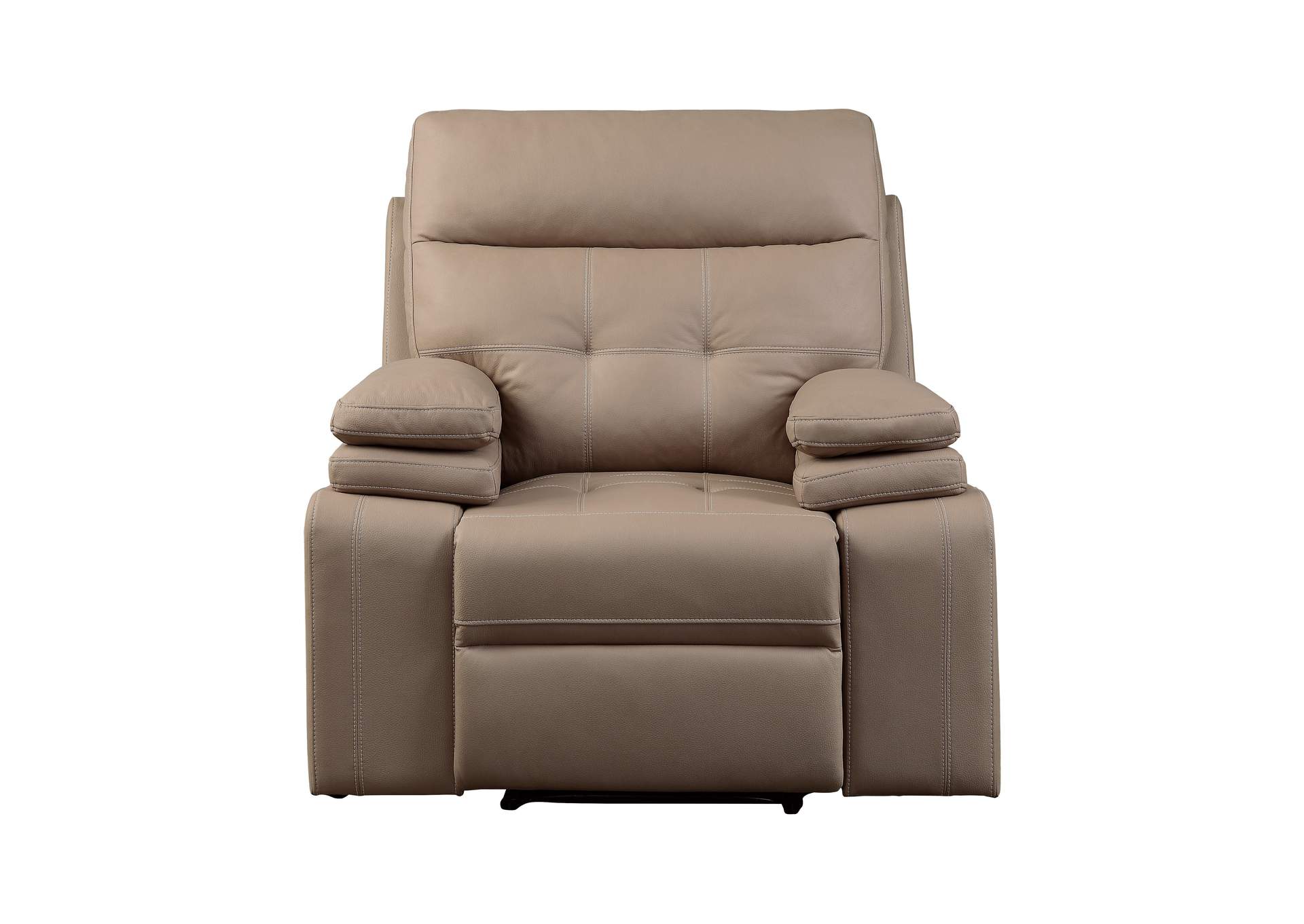 Brown Power Reclining Chair with Power Headrest and USB Port,Homelegance