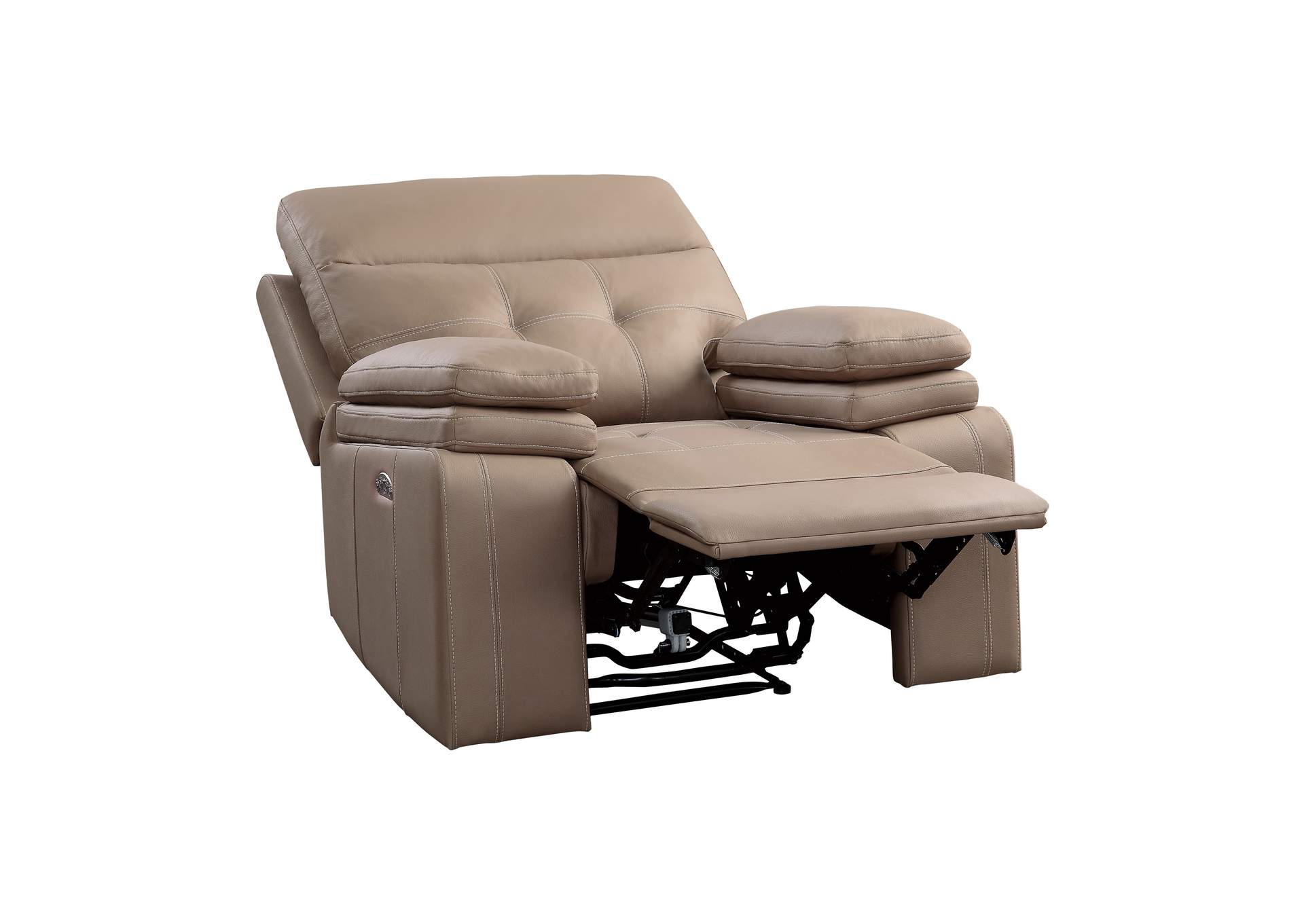 Brown Power Reclining Chair with Power Headrest and USB Port,Homelegance