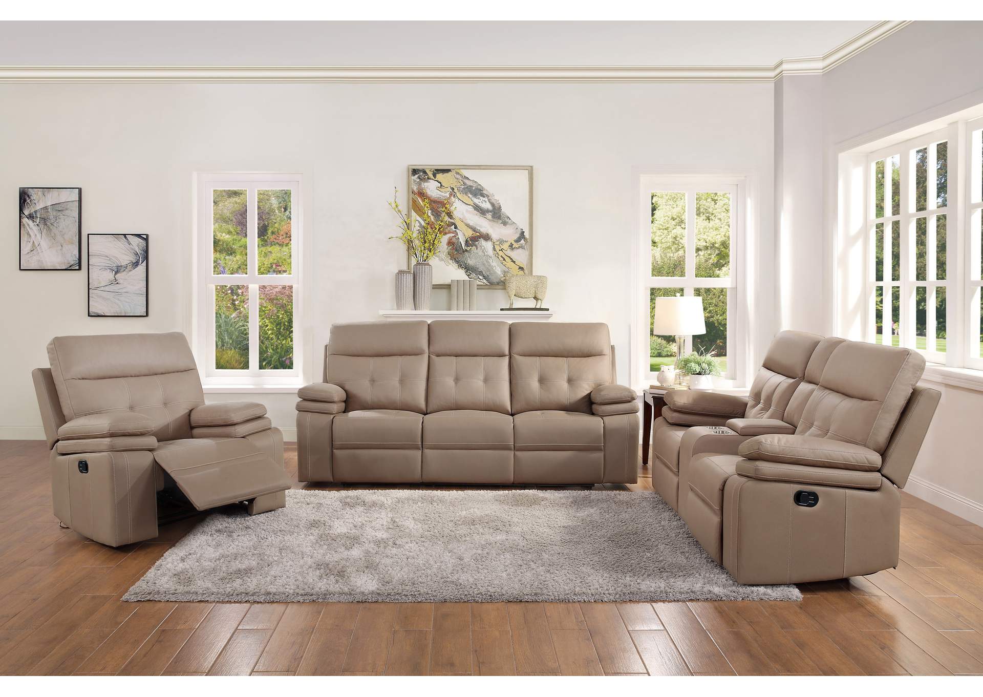 Brown Double Reclining Sofa,Homelegance