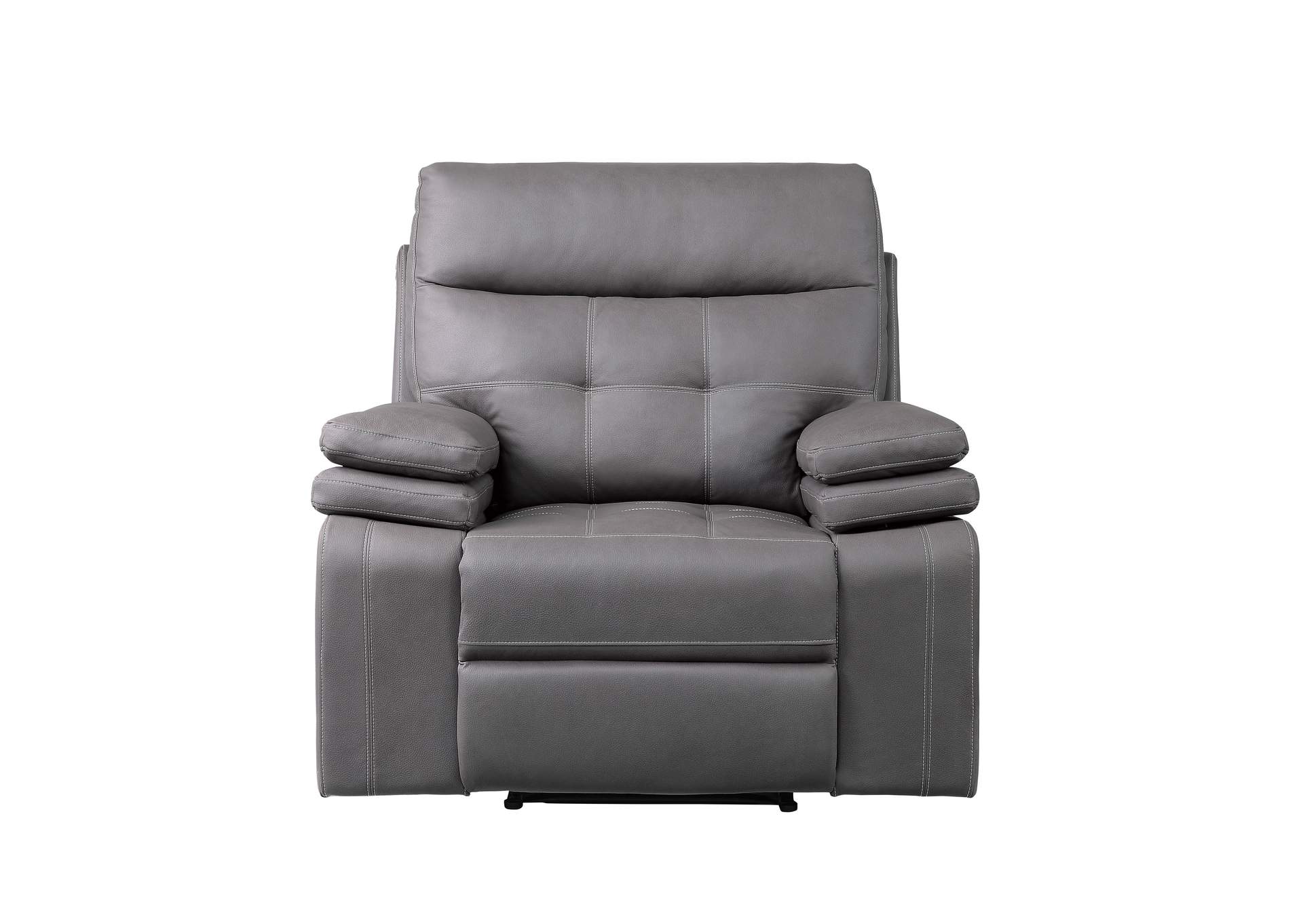 Gray Power Reclining Chair with Power Headrest and USB Port,Homelegance