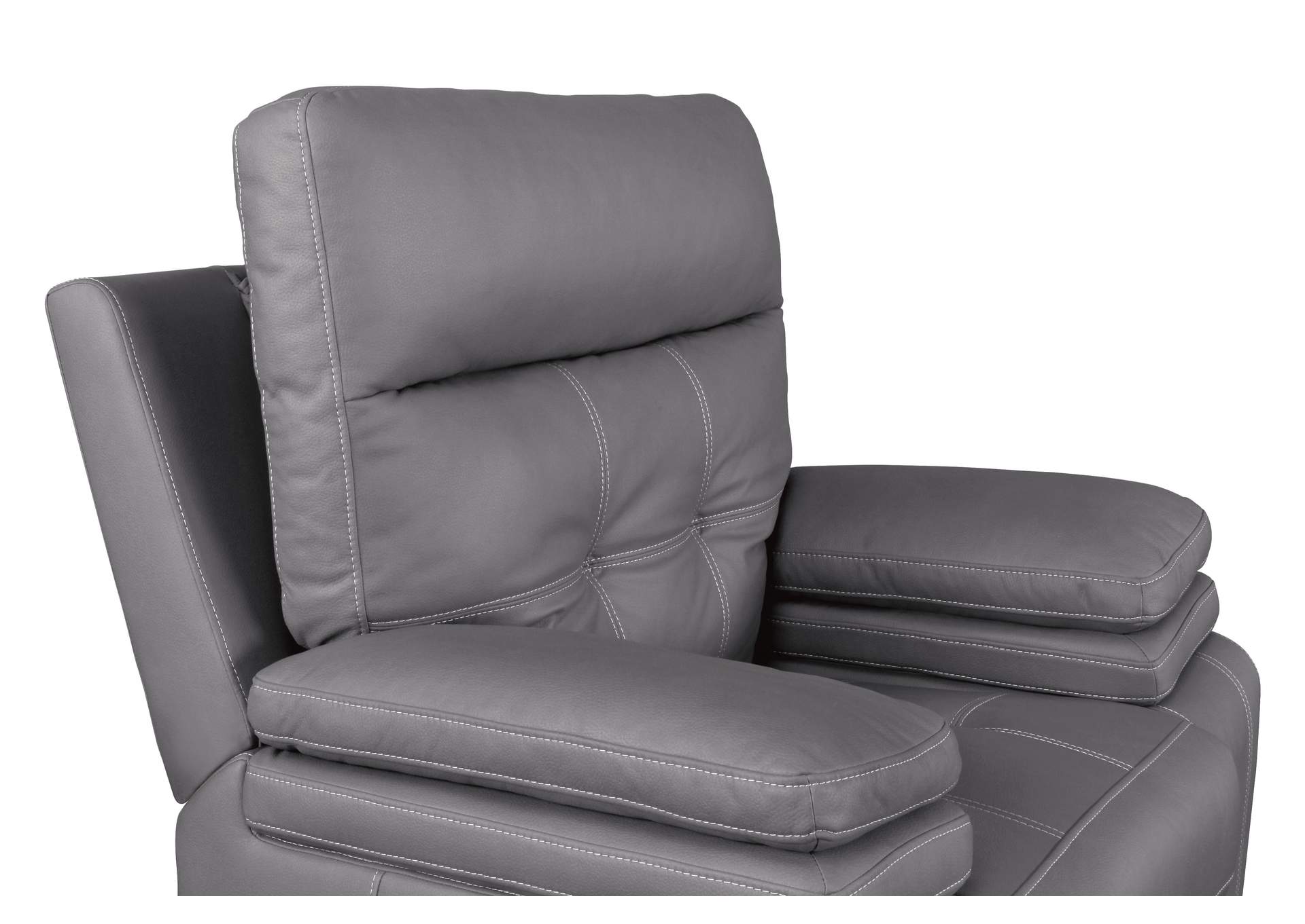 Gray Power Reclining Chair with Power Headrest and USB Port,Homelegance