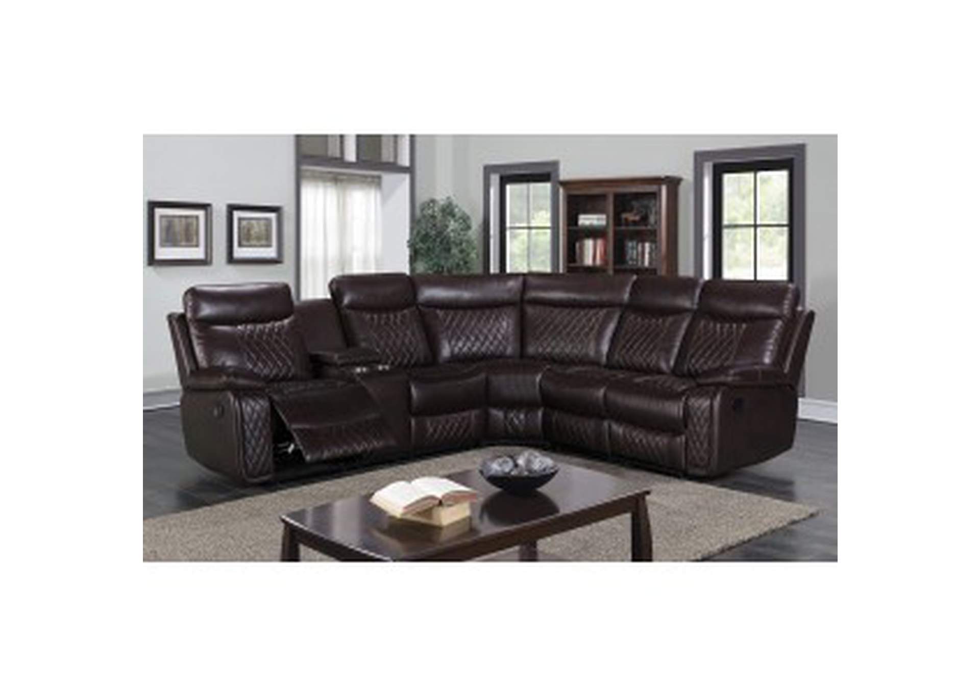 Sectionals 3-Piece Reclining Sectional,Homelegance
