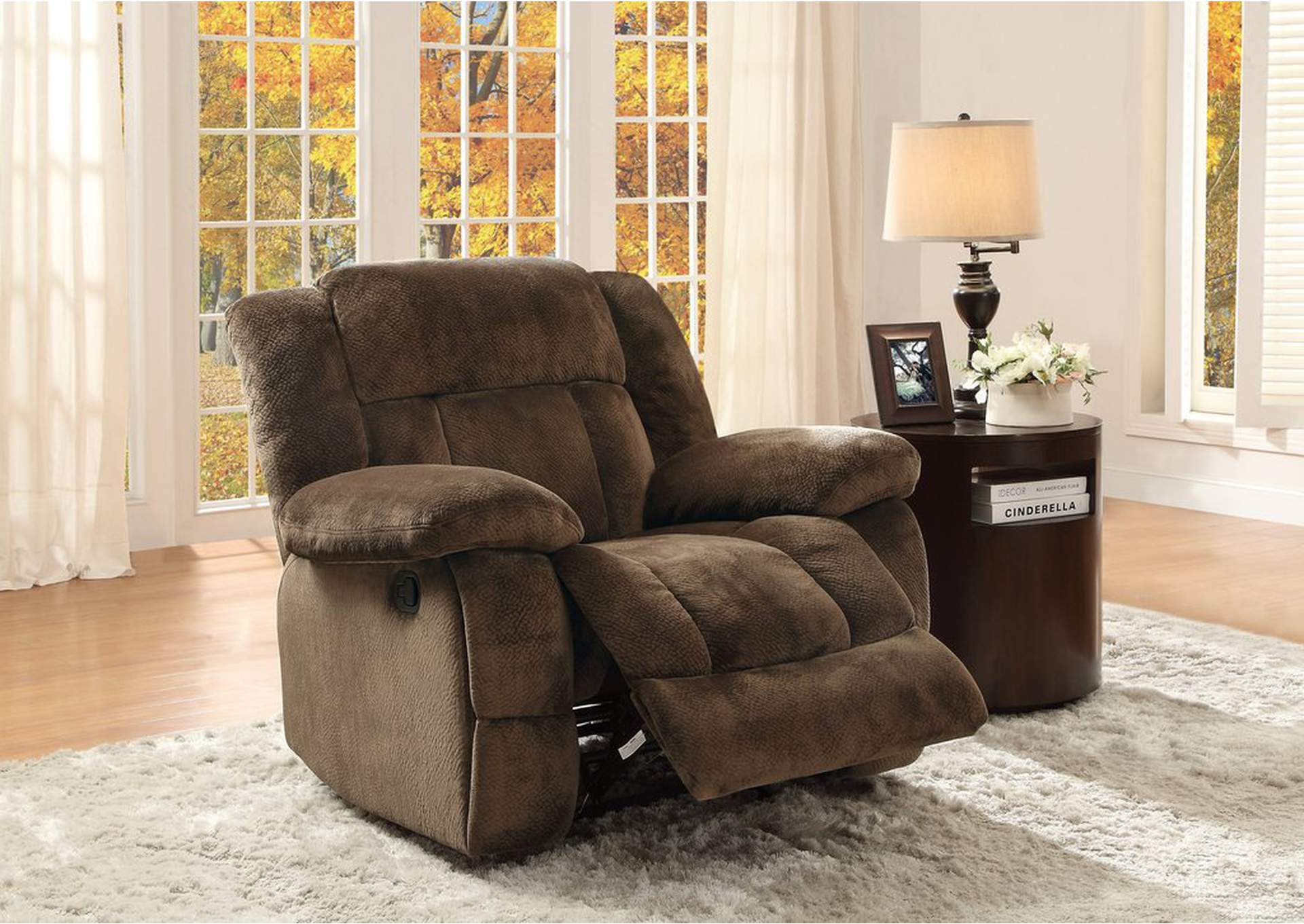 Glider Reclining Chair; Choc Champion,Homelegance